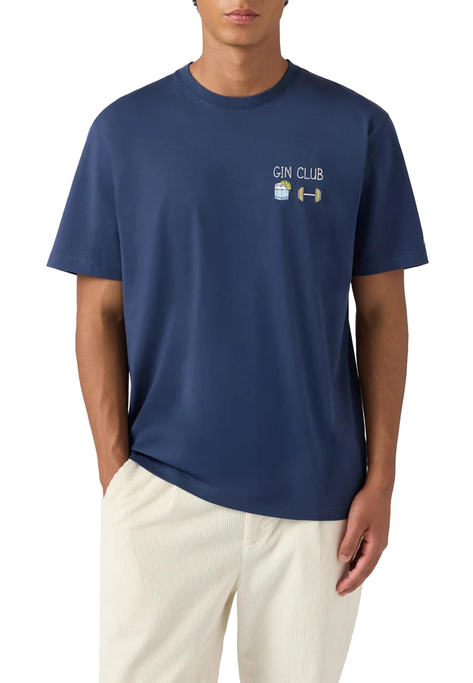 T-shirt girocollo blu Gin Club cotone MC2 Saint Barth A25 ARN0001 03266I03266I MC2 