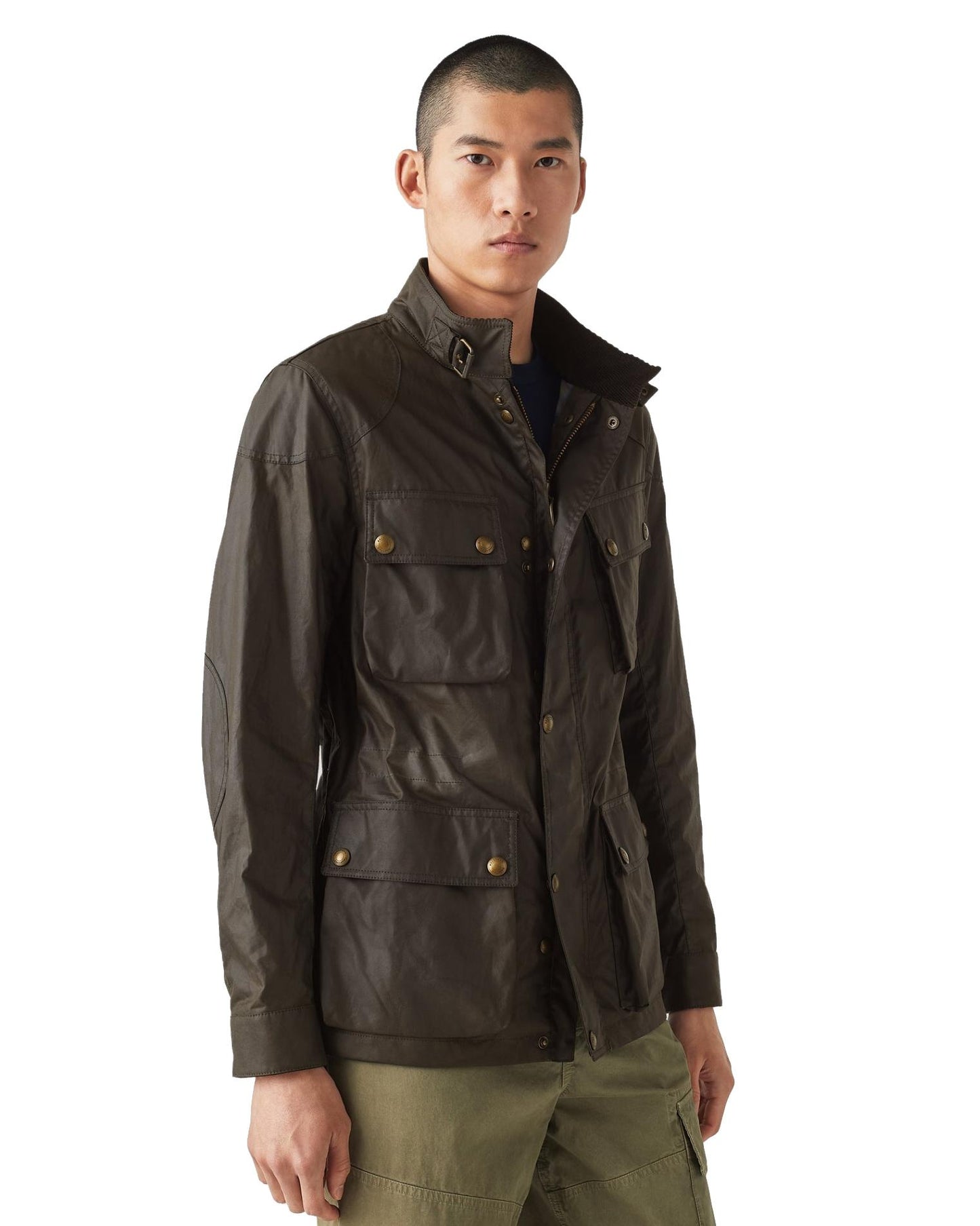 Giacca cerata verde oliva Fieldmaster Belstaff A25 105300 FDOLI BELSTAFF 