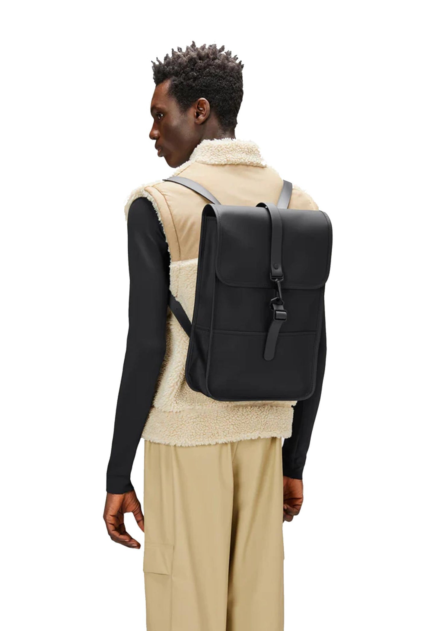 Rains P24 waterproof mini black Bucket hatbackpack backpack