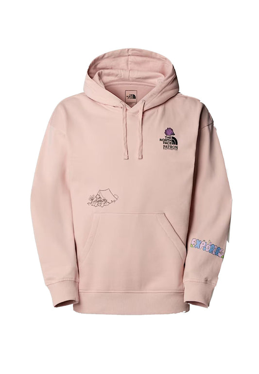 Felpa con cappuccio rosa Mountain Cleanup oversized unisex The North Face P25 NF0A8C2VLK61 NFLK6NFLK6 THE NORTH FACE 