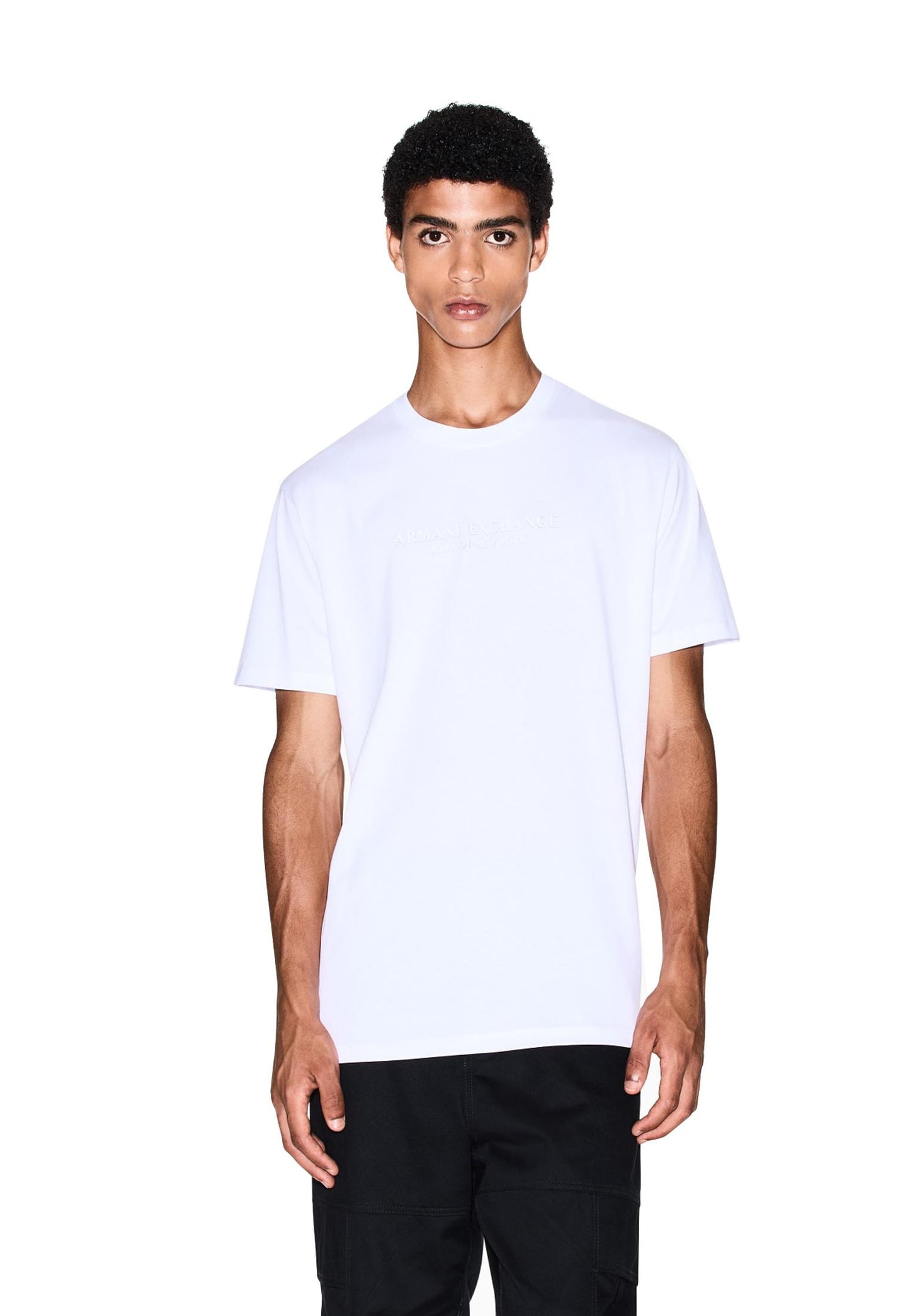 T-shirt girocollo bianca jersey cotone Armani Exchange P26 XM001280 AF10361 U0002U0002 ARMANI EXCHANGE 