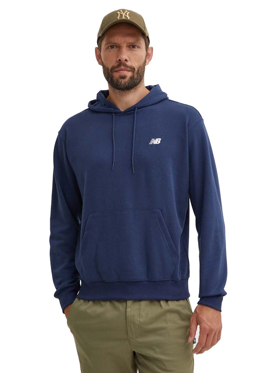 Felpa con cappuccio blu cotone Sport Essential New Balance P25 MT41508NNY NBNAVY NEW BALANCE 