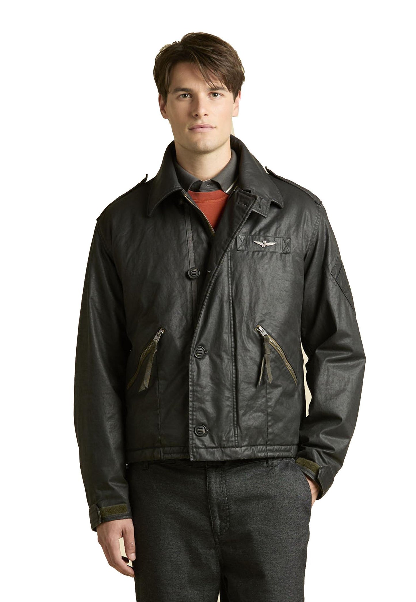 Giubbino imbottito nero cotone Aeronautica Militare A25 252AB3019UCT04215 3430034300 AERONAUTICA MILITARE 