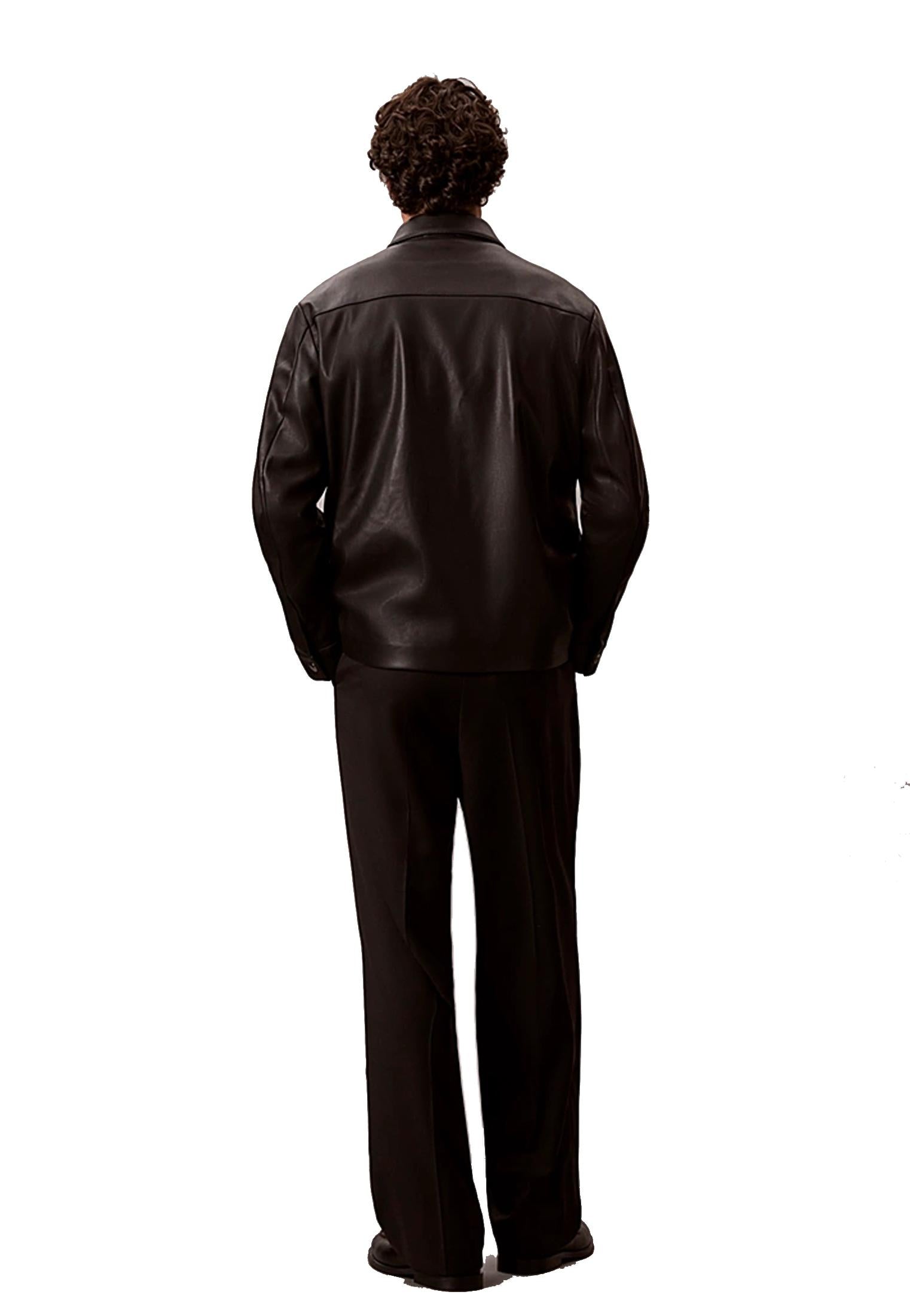 Pantaloni a gamba larga misto lana neri Calvin Klein P26 LV04LE605GUB1 UB1UB1 CALVIN KLEIN PRE 