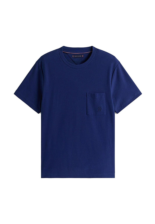 T-shirt girocollo cotone blu royal con tasca Tommy Hilfiger A25 MW0MW39365C7G C7GC7G TOMMY HILFIGER 