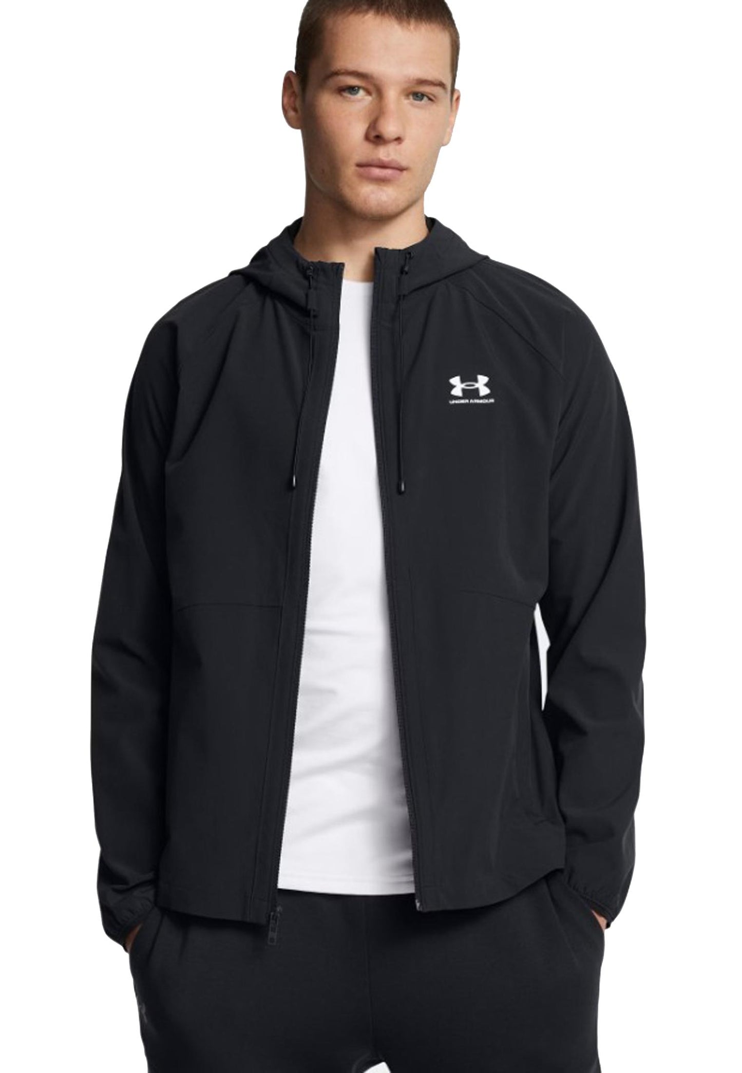 Giacca nera antivento antipioggia impermeabile leggera Vibe Woven Under Armour A25 77-6003001 00010001 UNDER ARMOUR 