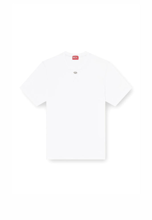 T-shirt girocollo bianca cotone Diesel P26 A199630AIJU 100100 DIESEL 