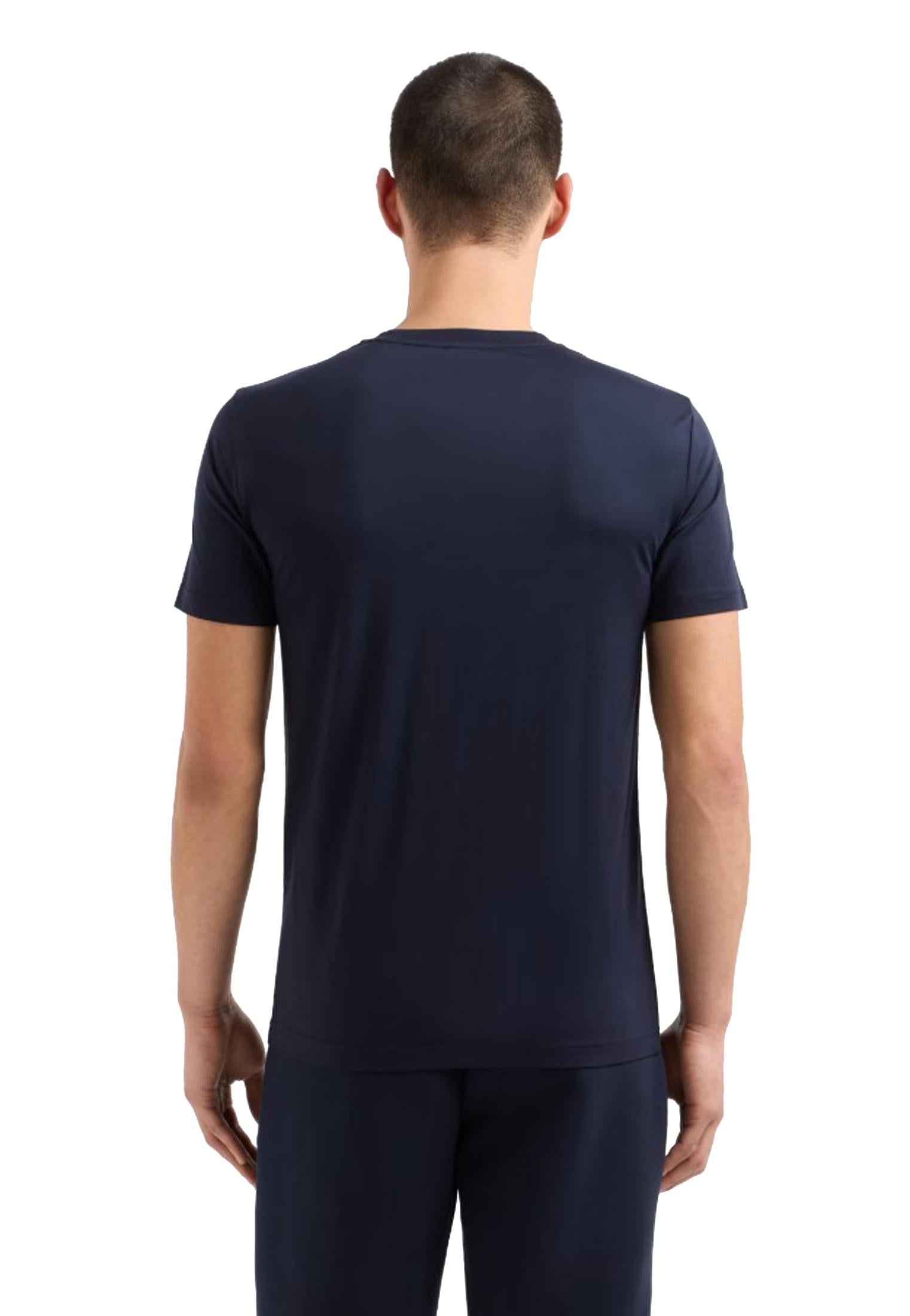 T-shirt girocollo blu misto viscosa slim fit EA7 Armani P26 8NPT16 PJRGZ 15621562 EA7 