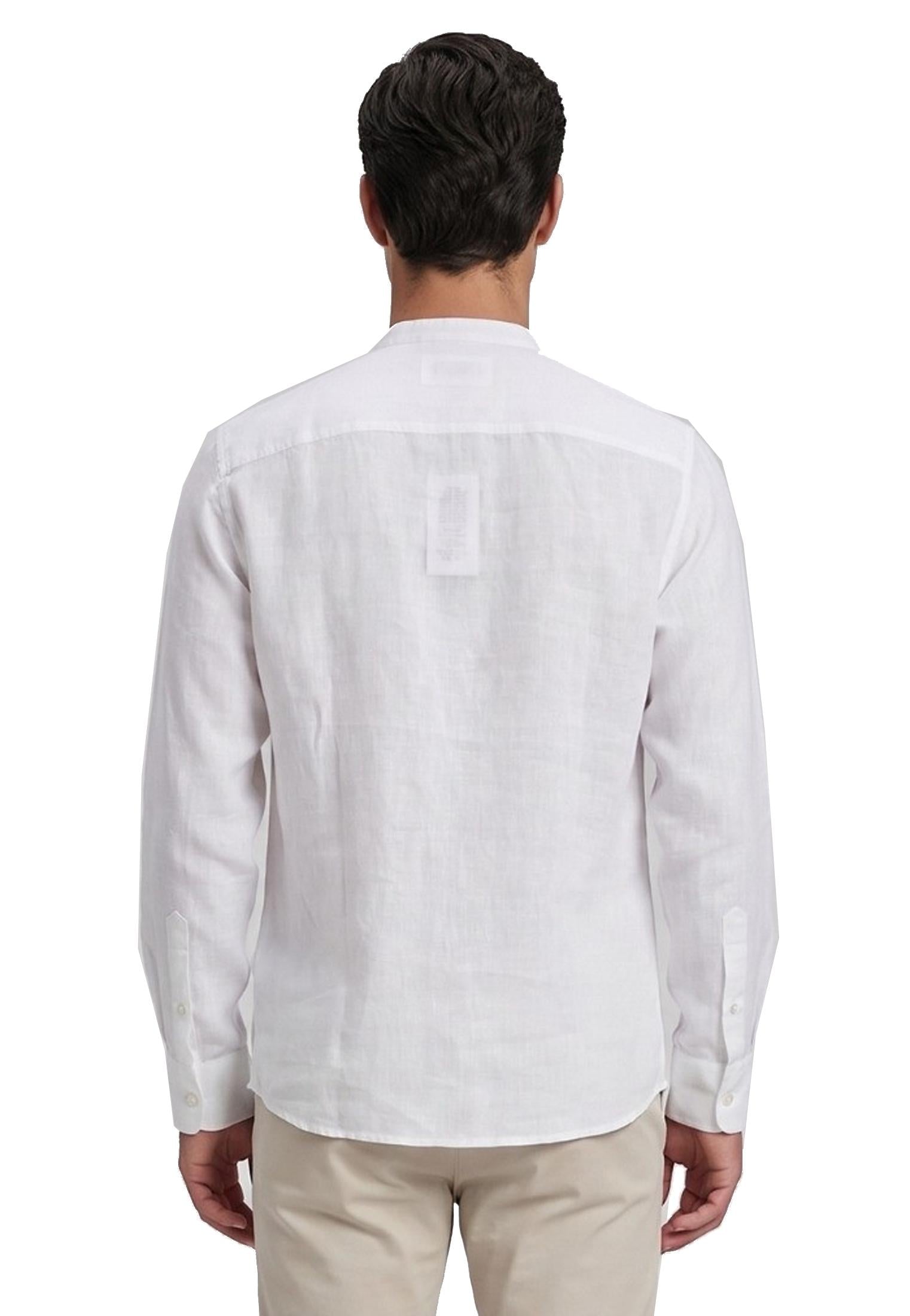 Camicia bianca lino collo coreano North Sails P26 664438 01010101 NORTH SAILS 