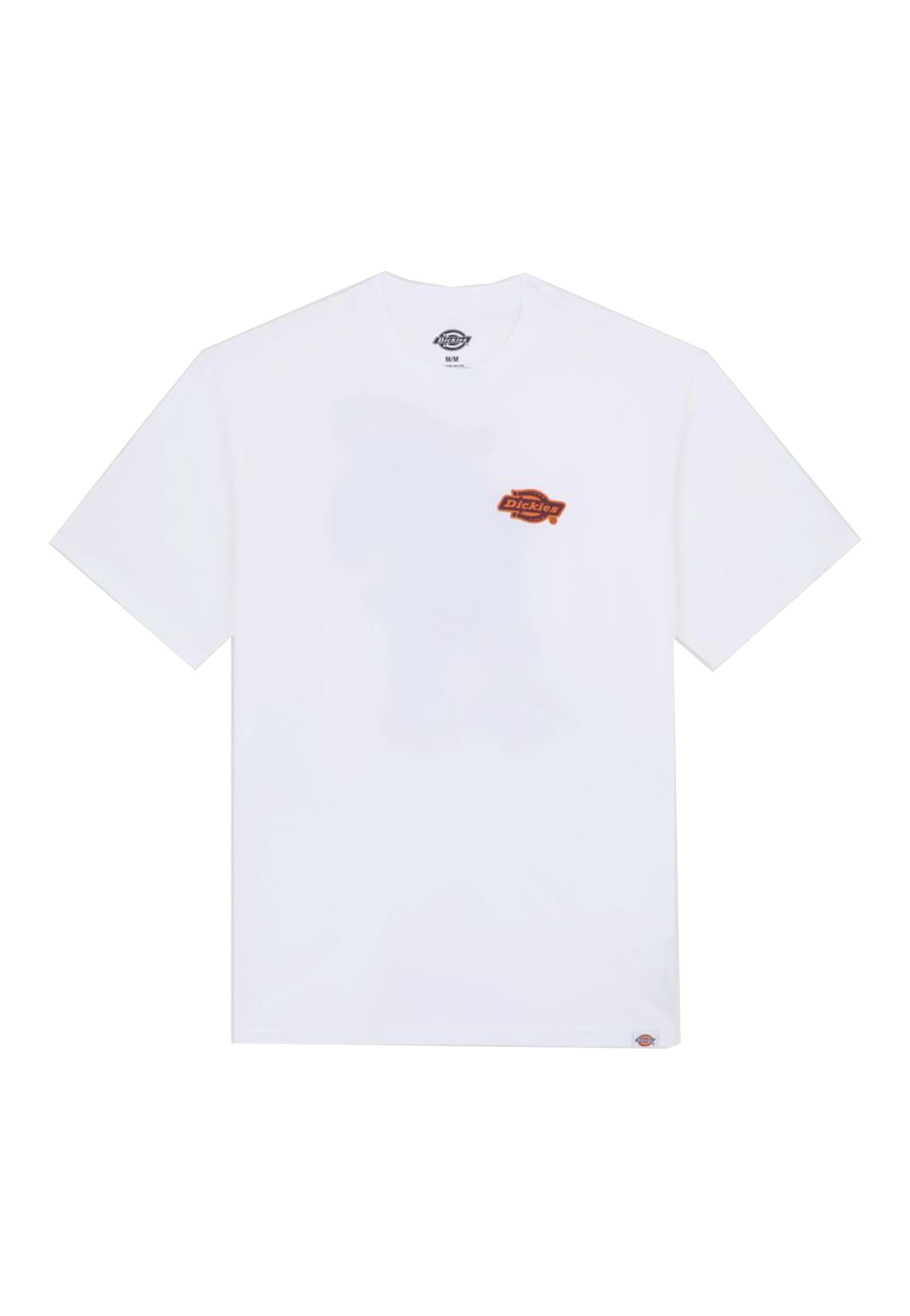 T-shirt bianca girocollo cotone Graysville Dickies A25 DK0A87QQ0WH1 DK0WHDK0WH DICKIES 