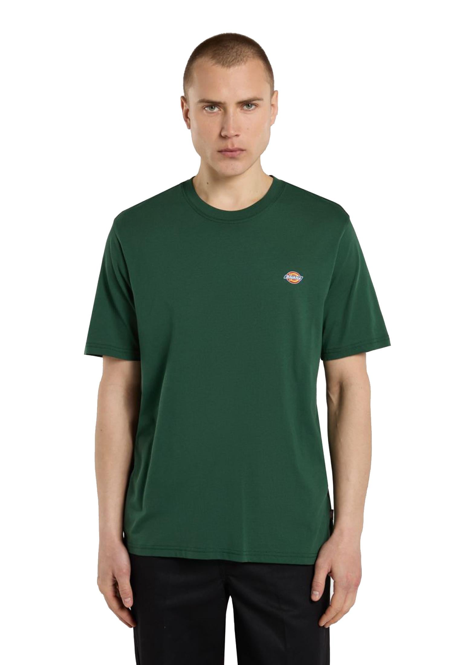 T-shirt girocollo cotone verde pino Mapleton Dickies A25 DK0A4XDBPIN1 DKPINDKPIN DICKIES 