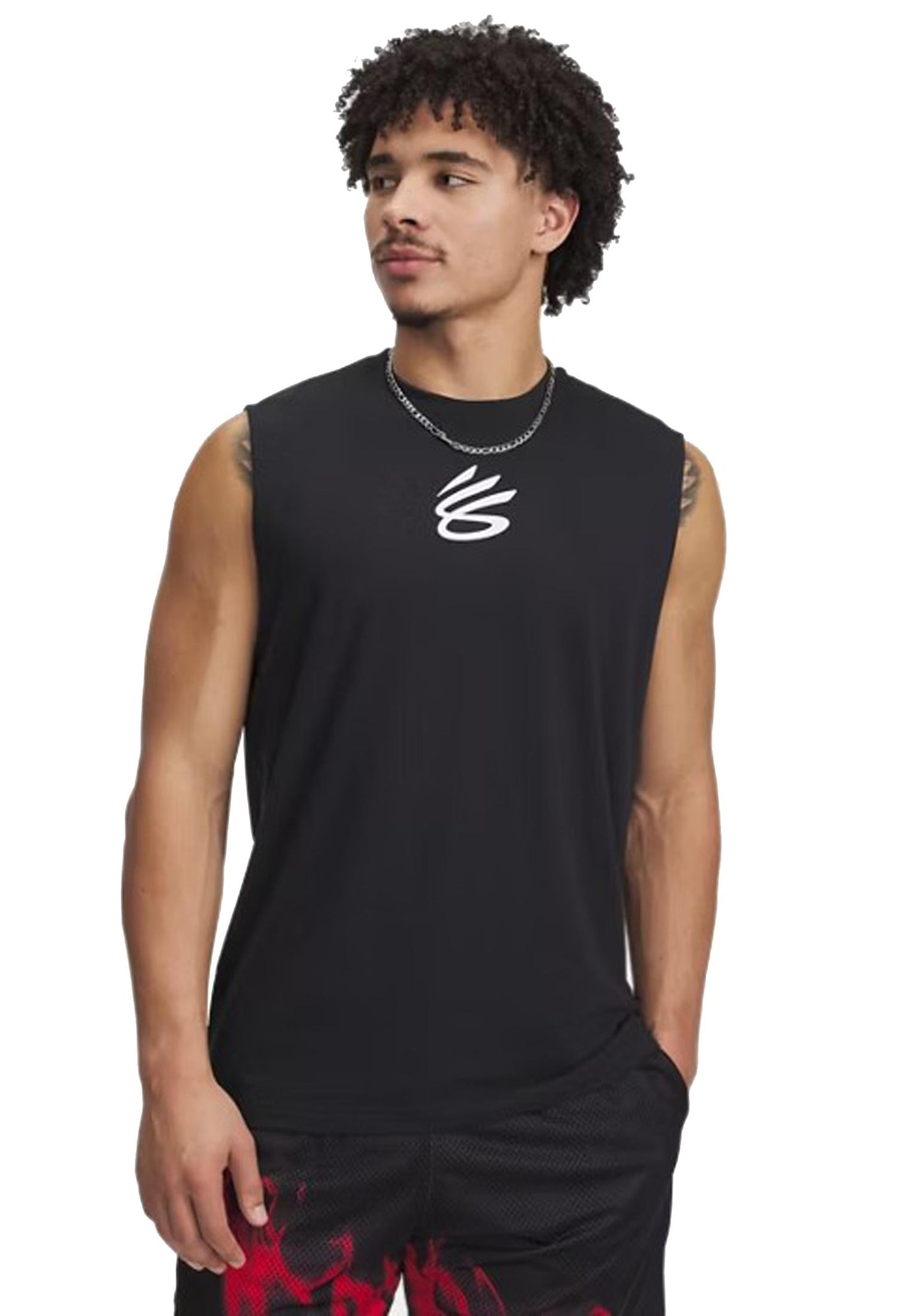 Canottiera T-shirt senza maniche nera Curry Under Armour A25 77-1390352 00010001 UNDER ARMOUR 