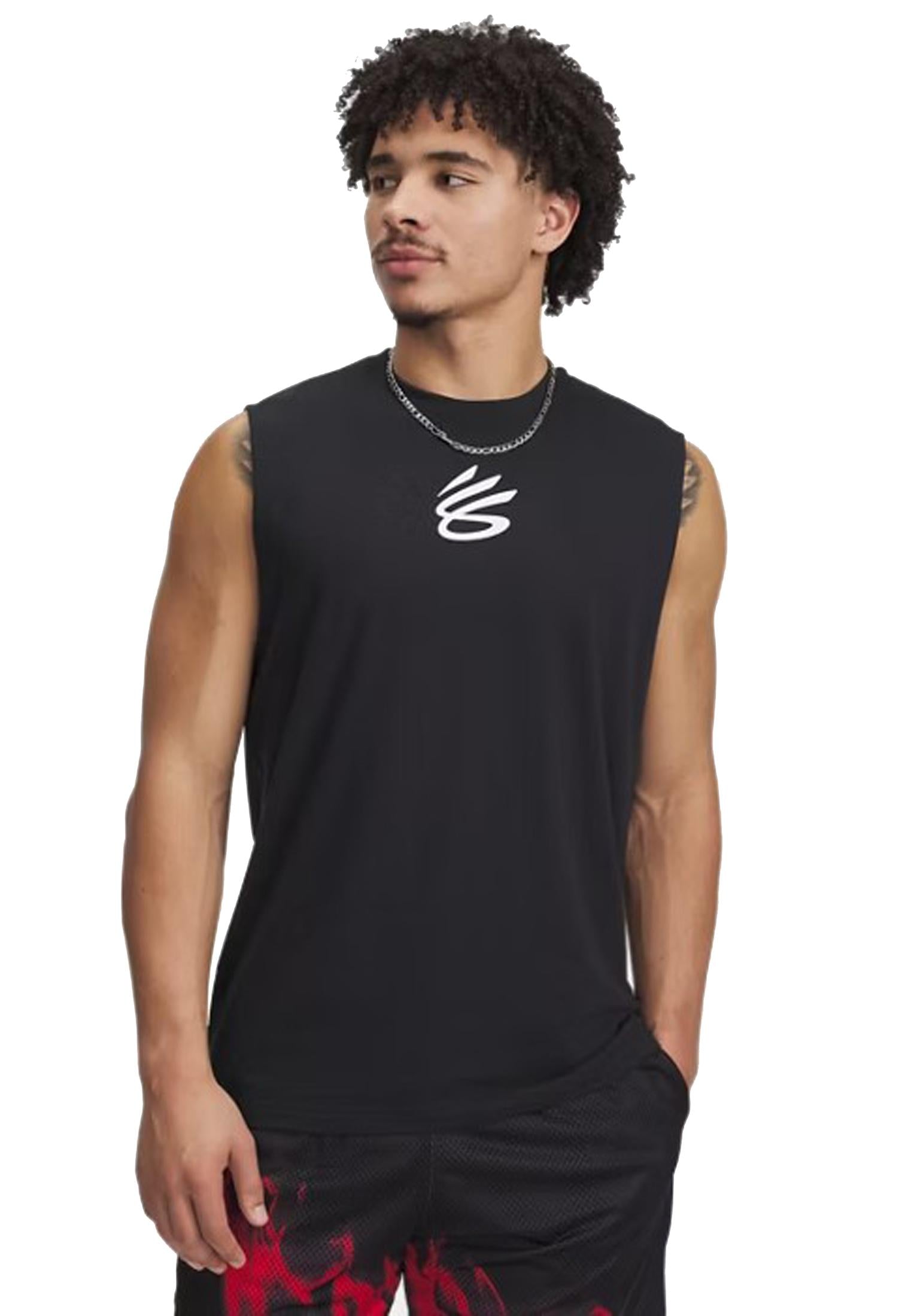 Canottiera T-shirt senza maniche nera Curry Under Armour A25 77-1390352 00010001 UNDER ARMOUR 