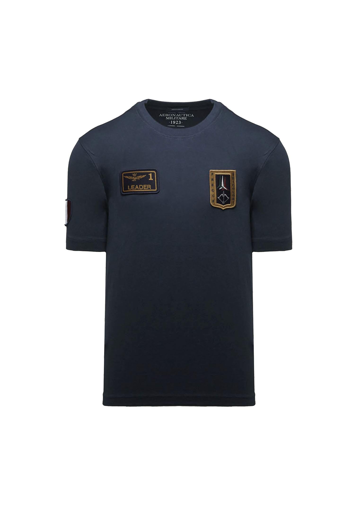 T-shirt girocollo blu cotone Frecce Tricolori Aeronautica Militare P26 261TS2544UJ00592 0818408184 AERONAUTICA MILITARE 