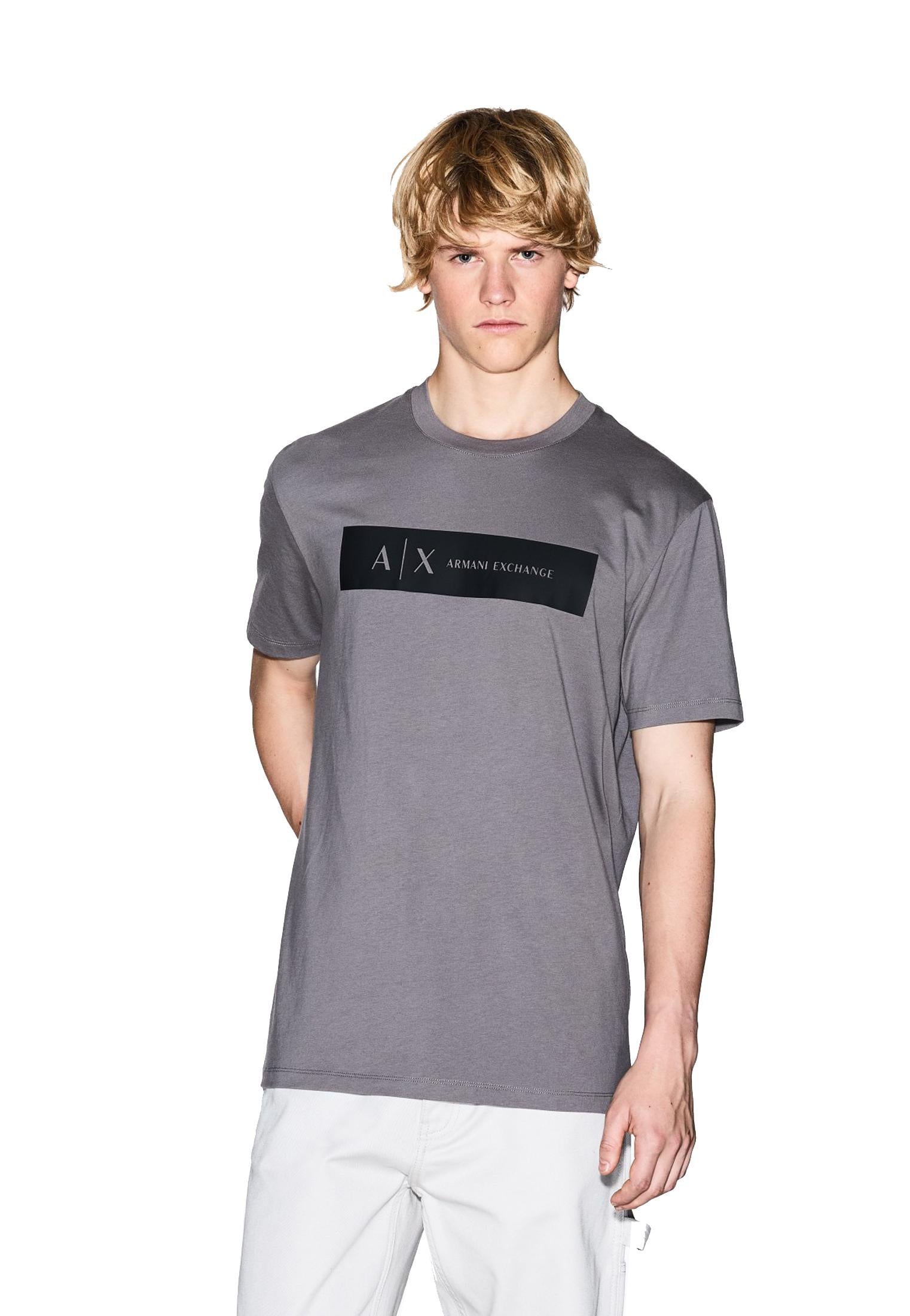 T-shirt girocollo cotone grigia regular fit Armani Exchange A25 XM001425 AF10361 U8092U8092 ARMANI EXCHANGE 