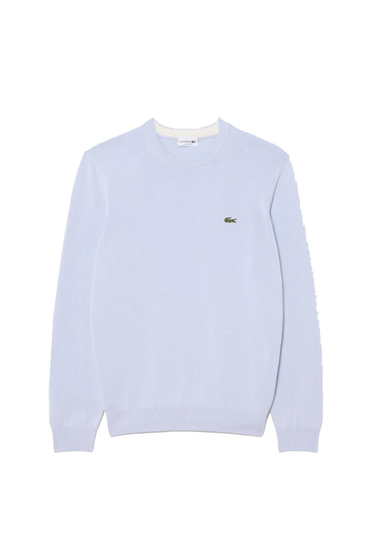 Maglia pullover girocollo azzurro cotone Lacoste P26 AH1985 J2GJ2G LACOSTE 