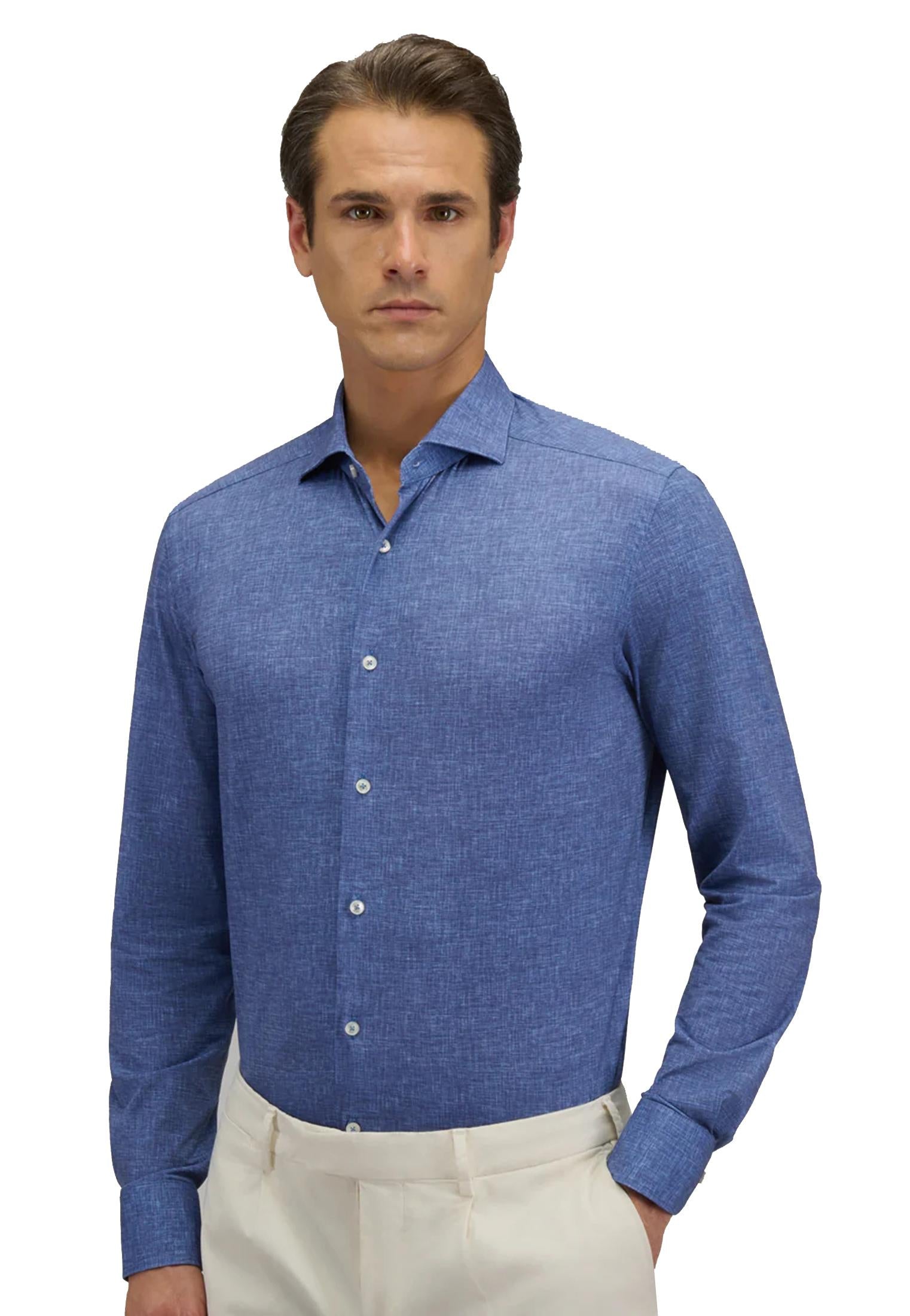 Camicia blu collo francese Active Shirt Xacus P26 ACT558ML/21636 //007 XACUS 
