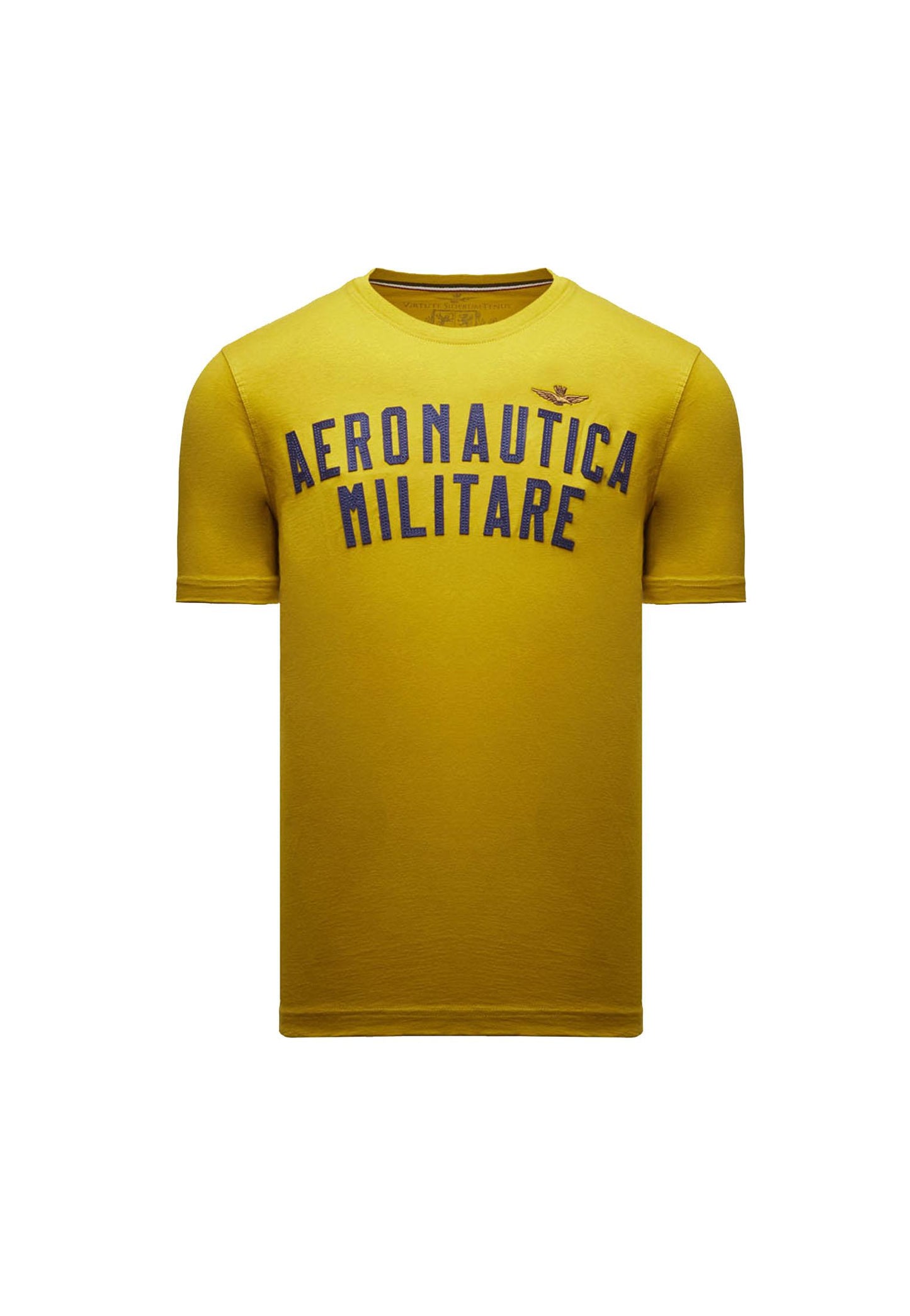 T-shirt girocollo cotone gialla logo feltro Aeronautica Militare A25 252TS2478UJ00641 5760657606 AERONAUTICA MILITARE 