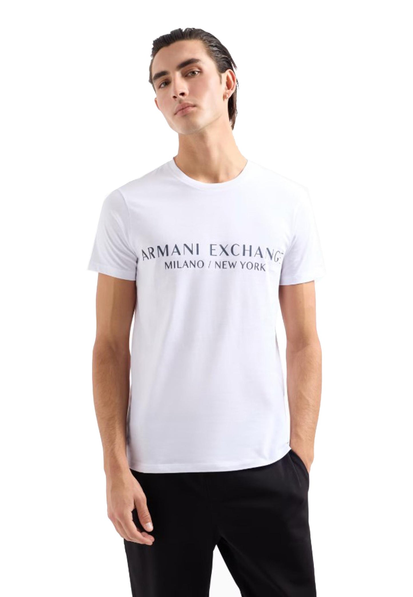 T-shirt girocollo cotone bianca classica Armani Exchange P25