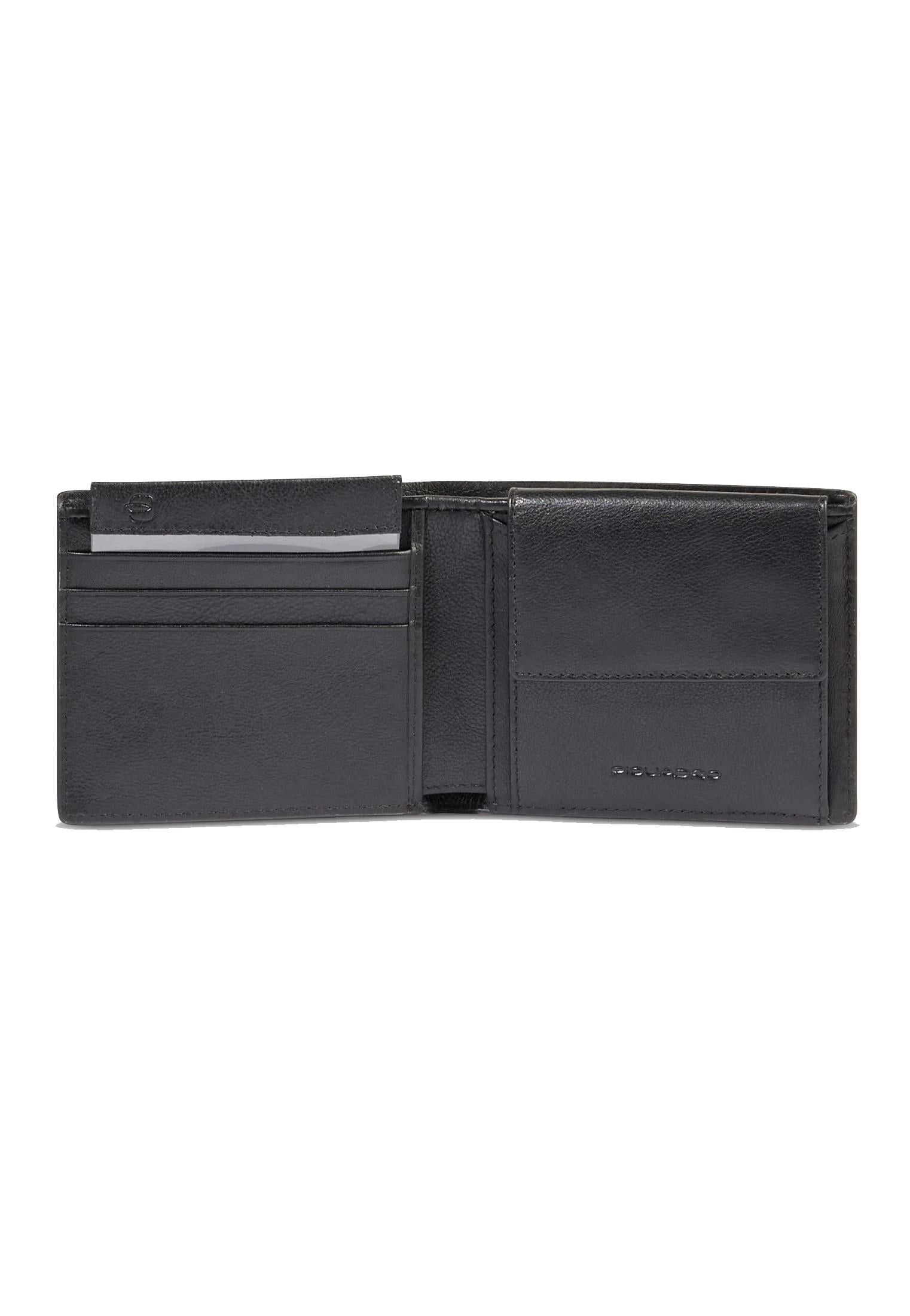 Portafoglio nero uomo con portamonere porta carte di credito Piquadro A25 PU4188W136R NN PIQUADRO 