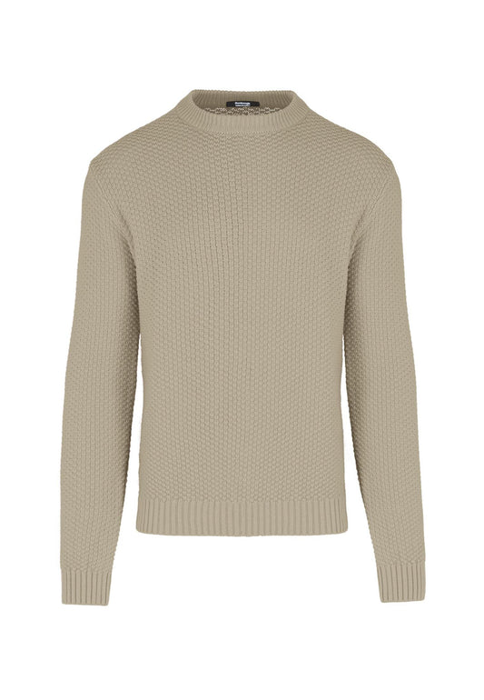 Maglione girocollo misto cotone beige Bomboogie A25 MM7719 KNB506 BOMBOOGIE 