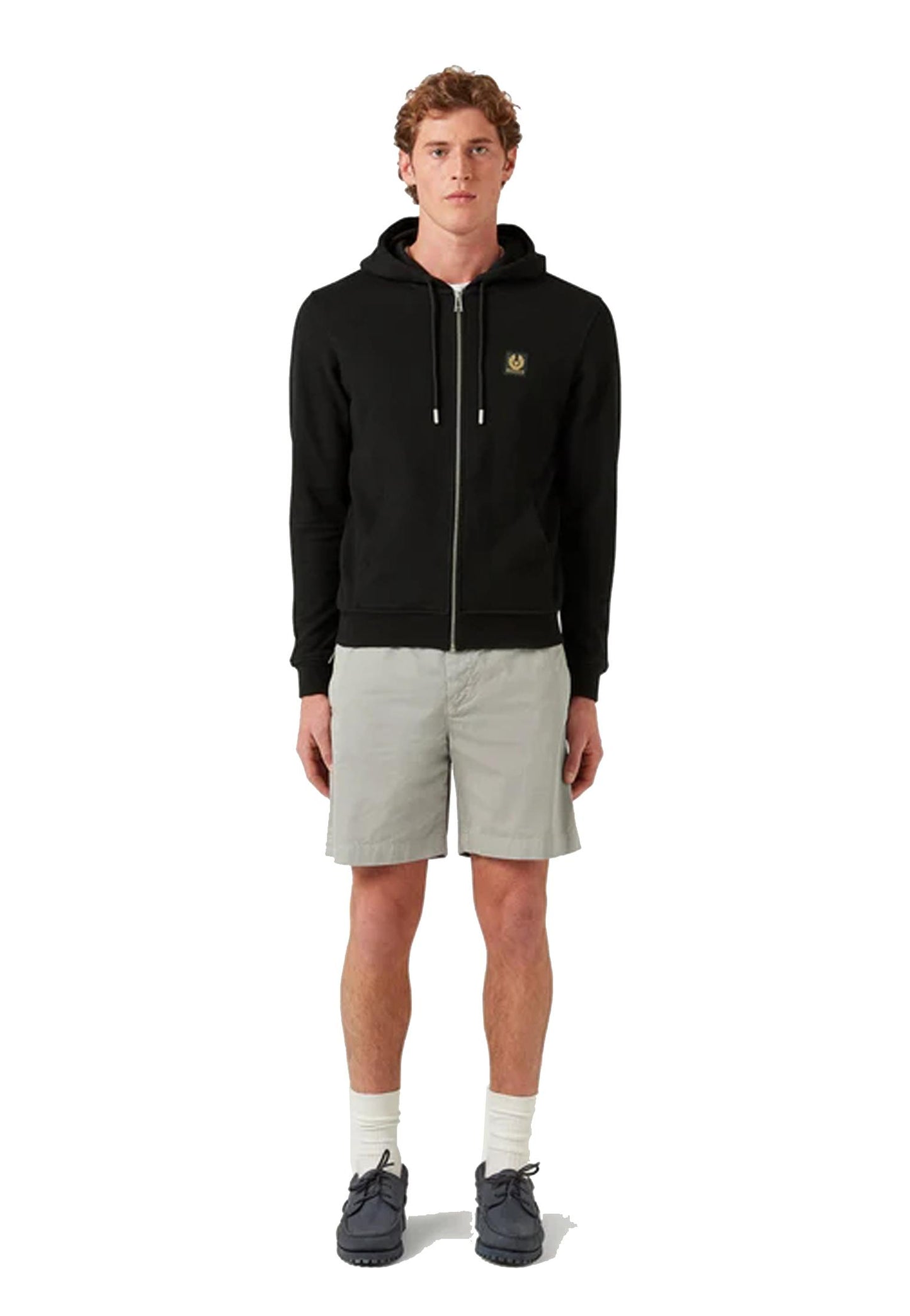 Felpa con cappuccio nera cotone Belstaff P26 100051 BlackBlack BELSTAFF 