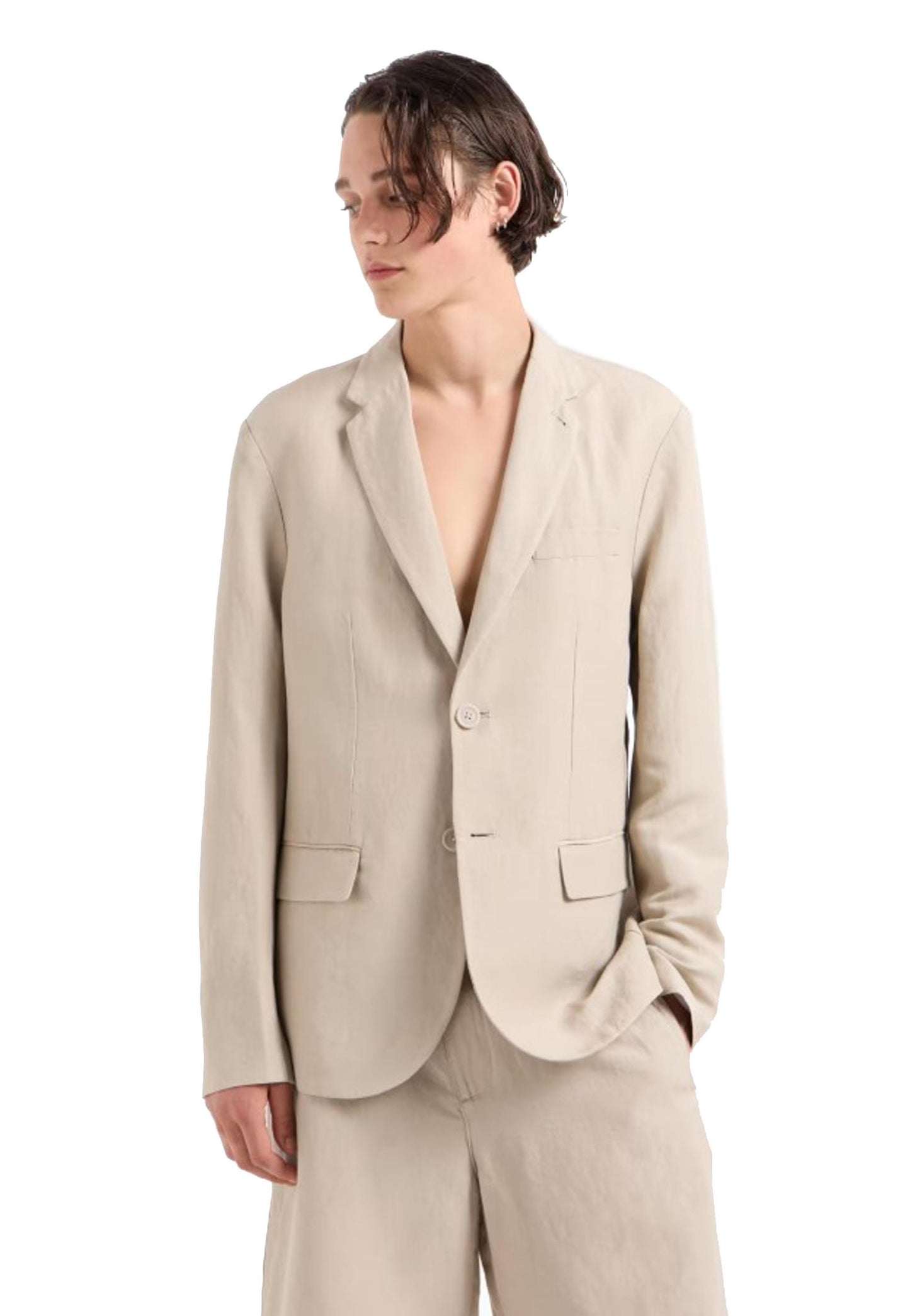 Giacca monopetto beige misto lino Armani Exchange P25 8NZG15ZNFNZ 17241724 ARMANI EXCHANGE 