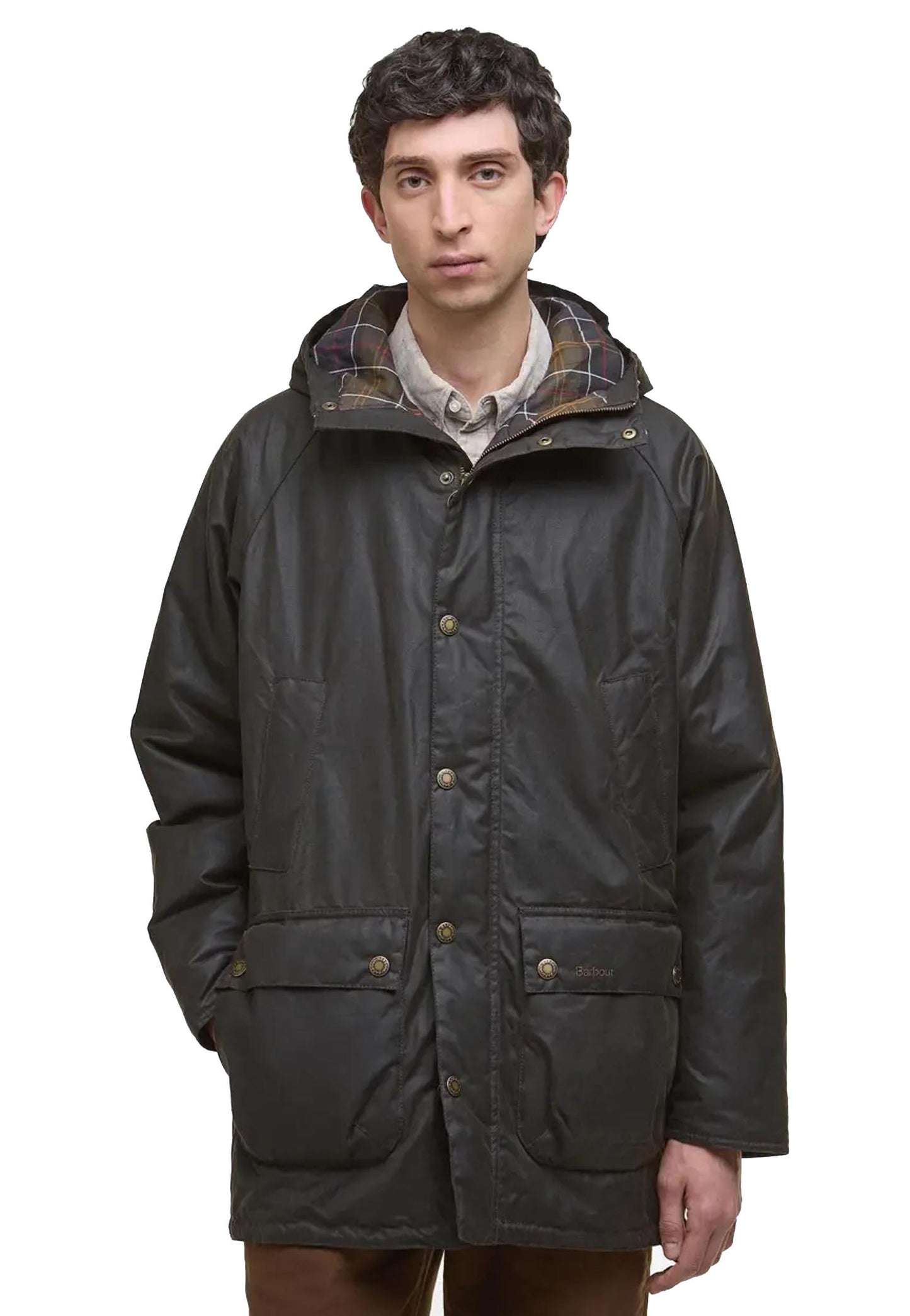 Giacca cerata lunga con cappuccio verde oliva Bedale Barbour A25 252MMWX2494 OL71OL71 BARBOUR 