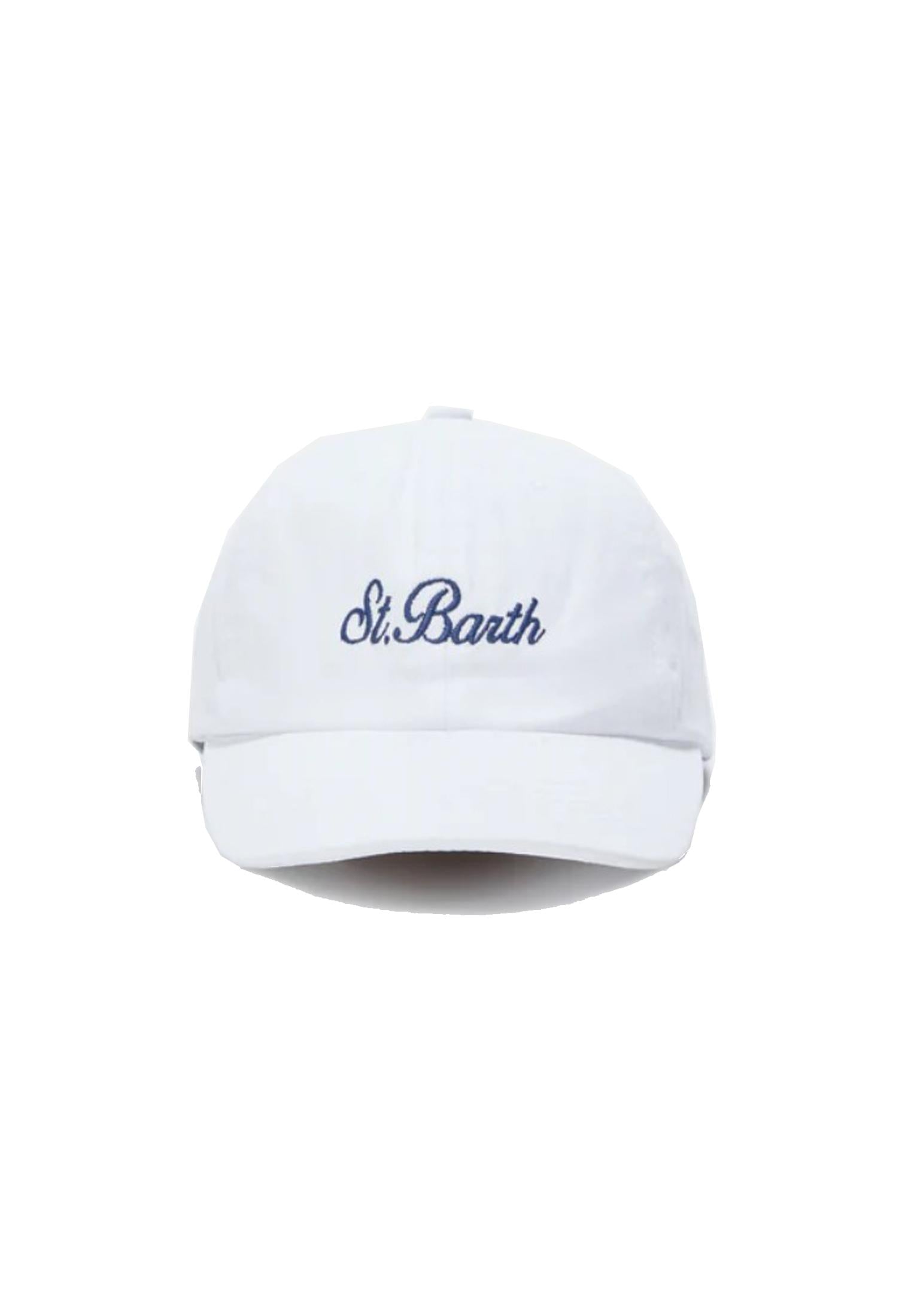 Cappellino bianco da baseball cotone Davis visiera MC2 Saint Barth P26 DAS0004 07565L07565L MC2 