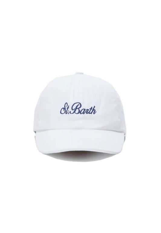 Cappellino bianco da baseball cotone Davis visiera MC2 Saint Barth P26 DAS0004 07565L07565L MC2 