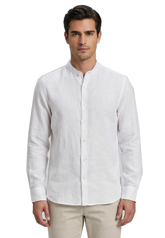Camicia bianca lino collo coreano North Sails P26 664438 01010101 NORTH SAILS 