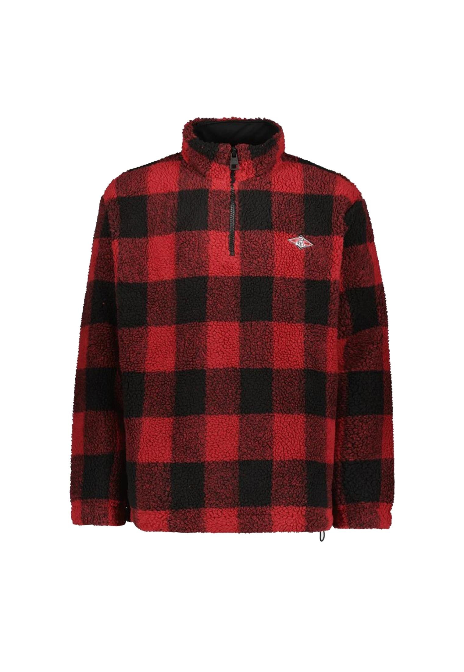 Felpa mezza zip teddy rossa Bear A25 BM290W25 5050 BEAR 