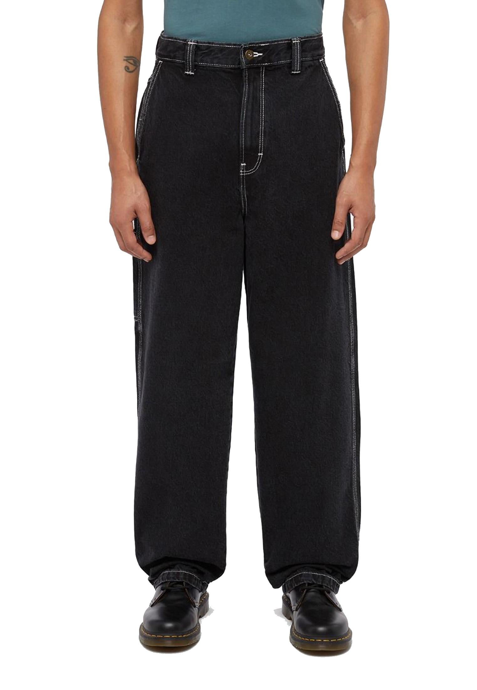 Pantalone jeans denim nero Madison baggy Dickies P25 DK0A4YEC BLACK J791BLACK J791 DICKIES 