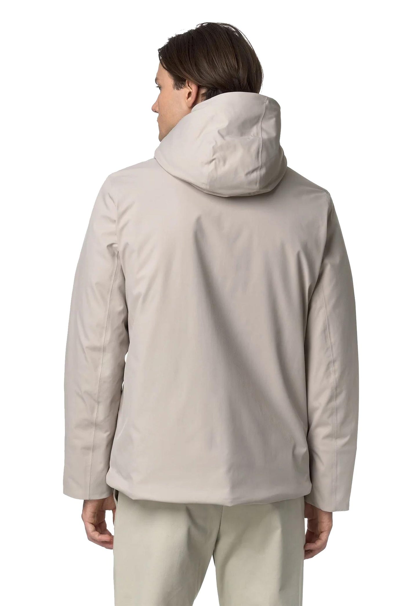 Giacca con cappuccio beige Impermeabile Jacko Twill Marmotta K-Way A25 K8133DW B2XB2X K-WAY 
