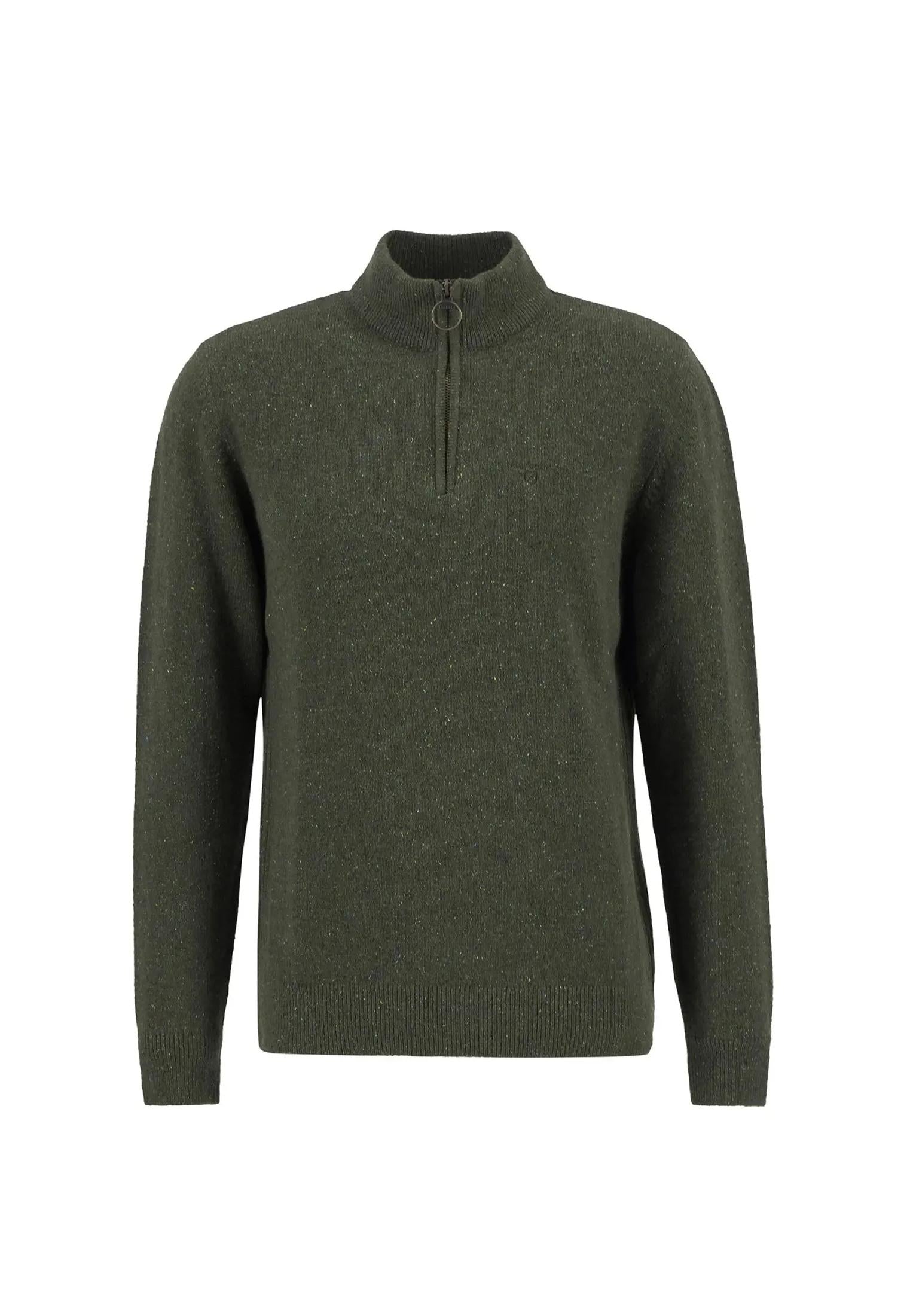 Maglione lana mezza zip verde Essential Tisbury Barbour A25 252MMKN1187 GN91GN91 BARBOUR 