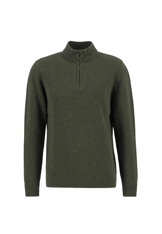 Maglione lana mezza zip verde Essential Tisbury Barbour A25 252MMKN1187 GN91GN91 BARBOUR 