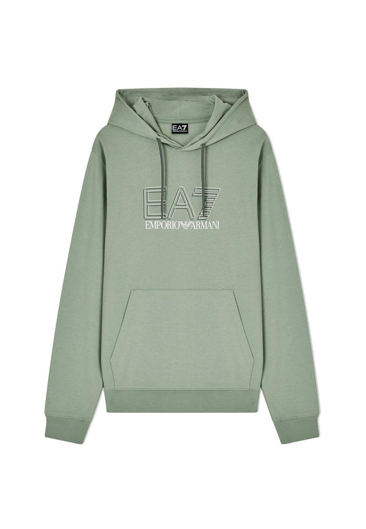 Felpa con cappuccio verde cotone EA7 Armani P26 7M001313 AF13512 U7243U7243 EA7 