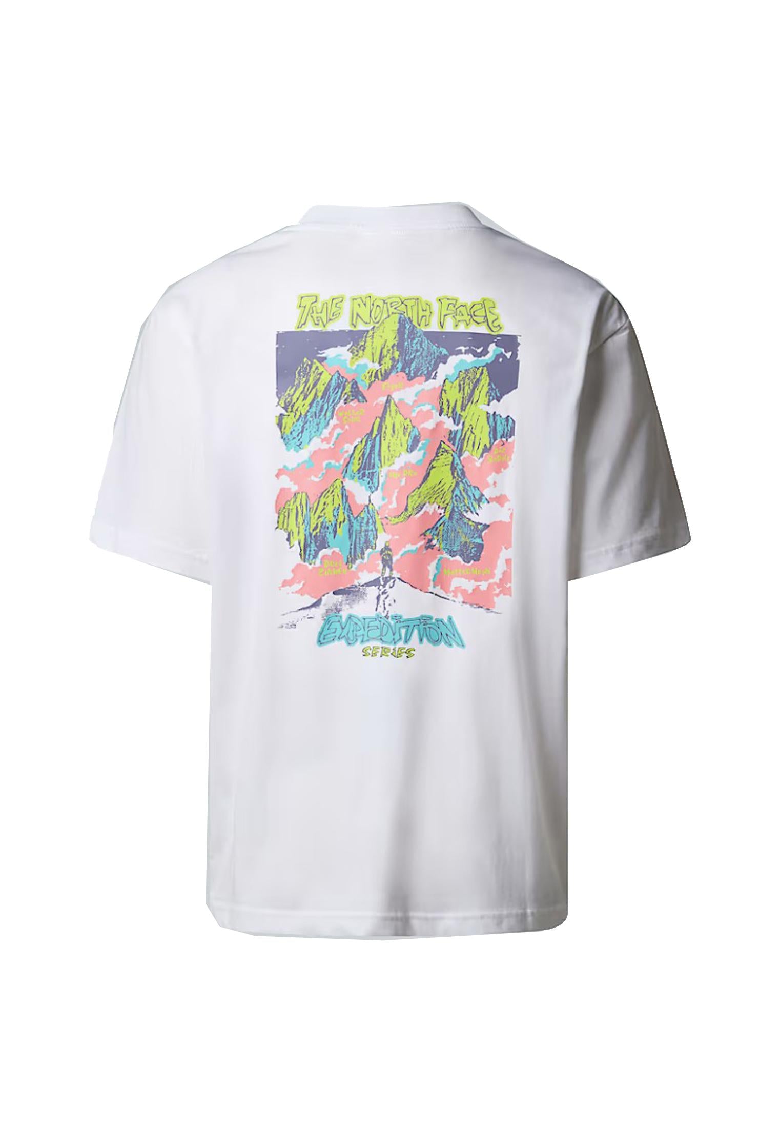 T-shirt bianca girocollo cotone Expedition Celebration The North Face A25 NF0A8E3CFN41 NFFN4NFFN4 THE NORTH FACE 