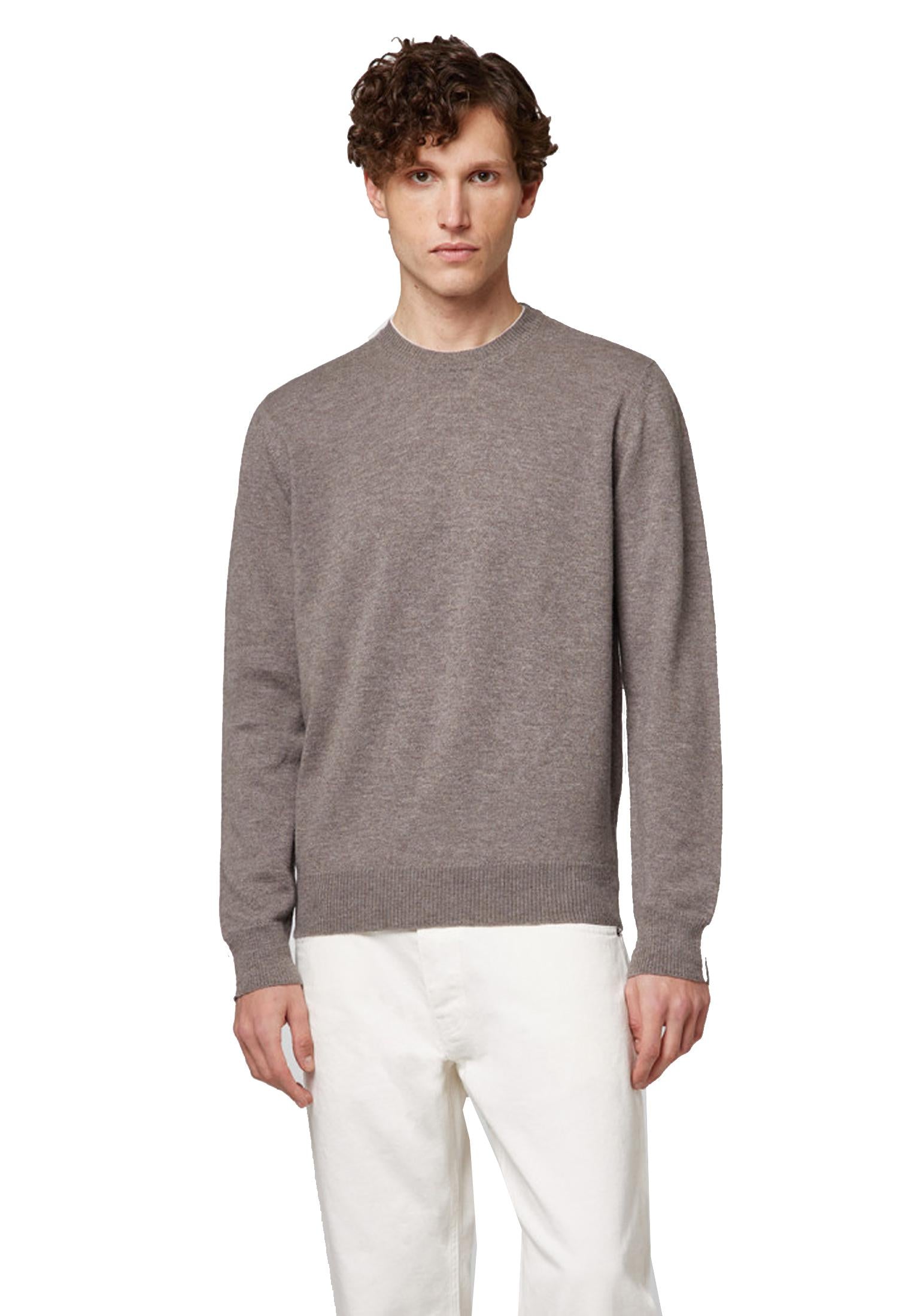 Maglia girocollo lana tortora Urban Basic Alpha Studio A25 AU-3100C 10151015 ALPHA 