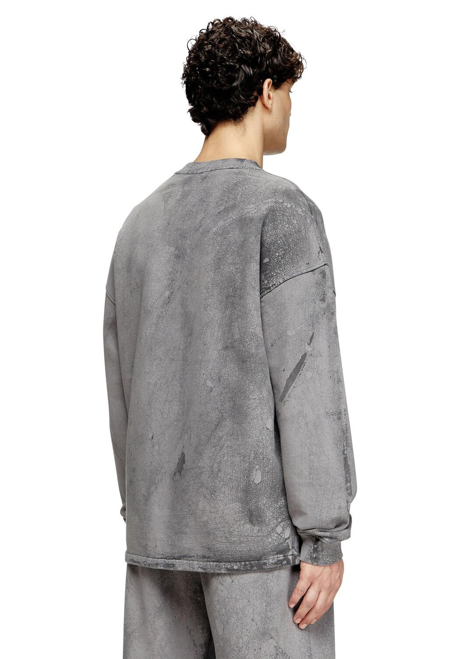 Felpa girocollo grigia marmorizzata Diesel A25 A19306-0PLBV 3434 DIESEL 