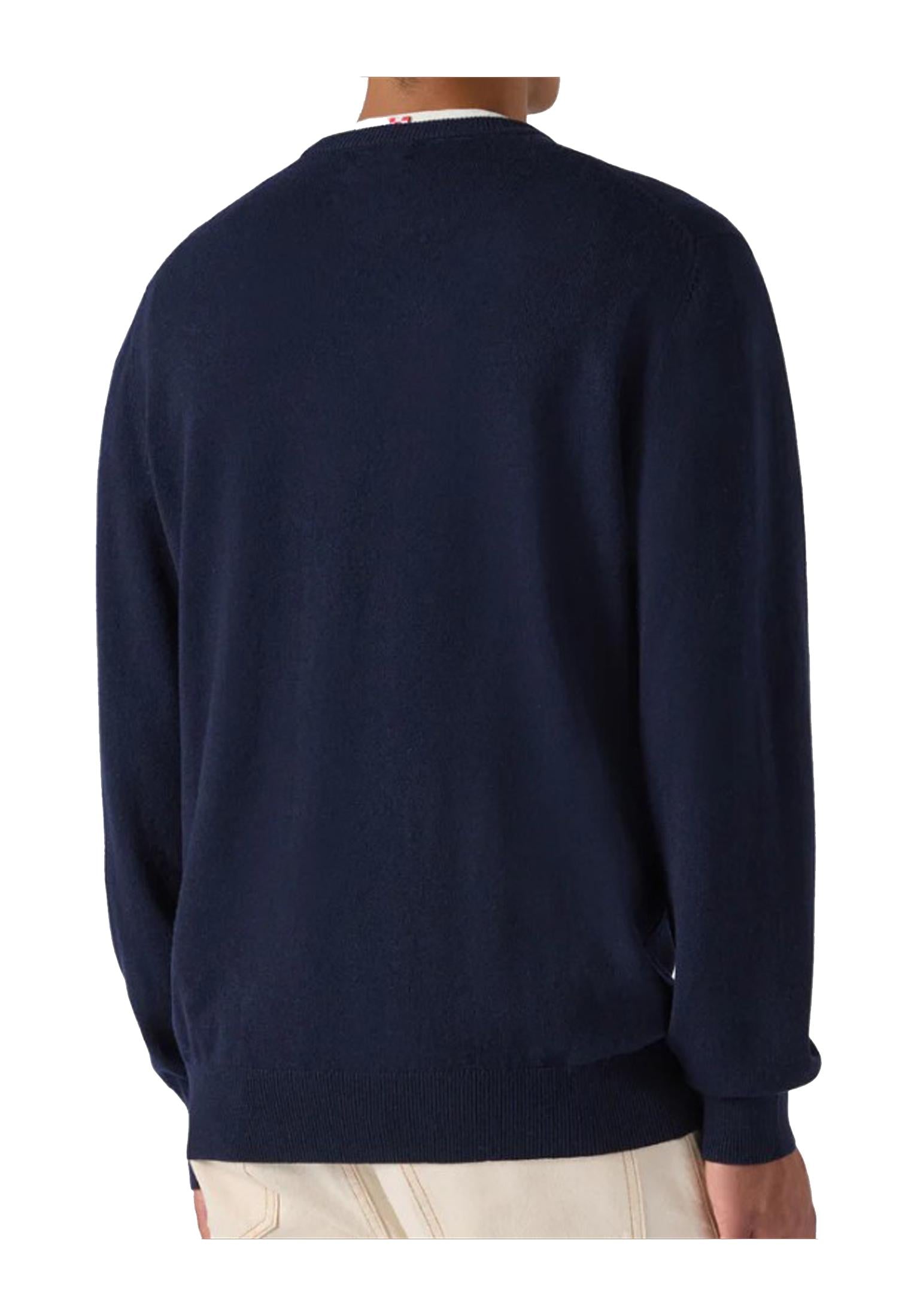 Maglione girocollo lana blu Via Spiga Heron MC2 Saint Barth A25 HER0024 03389I03389I MC2 