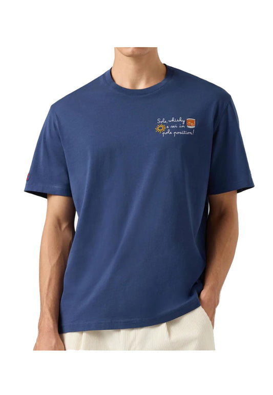 T-shirt girocollo blu Arnott Warm cotone MC2 Saint Barth A25 ARN0004 03031I03031I MC2 