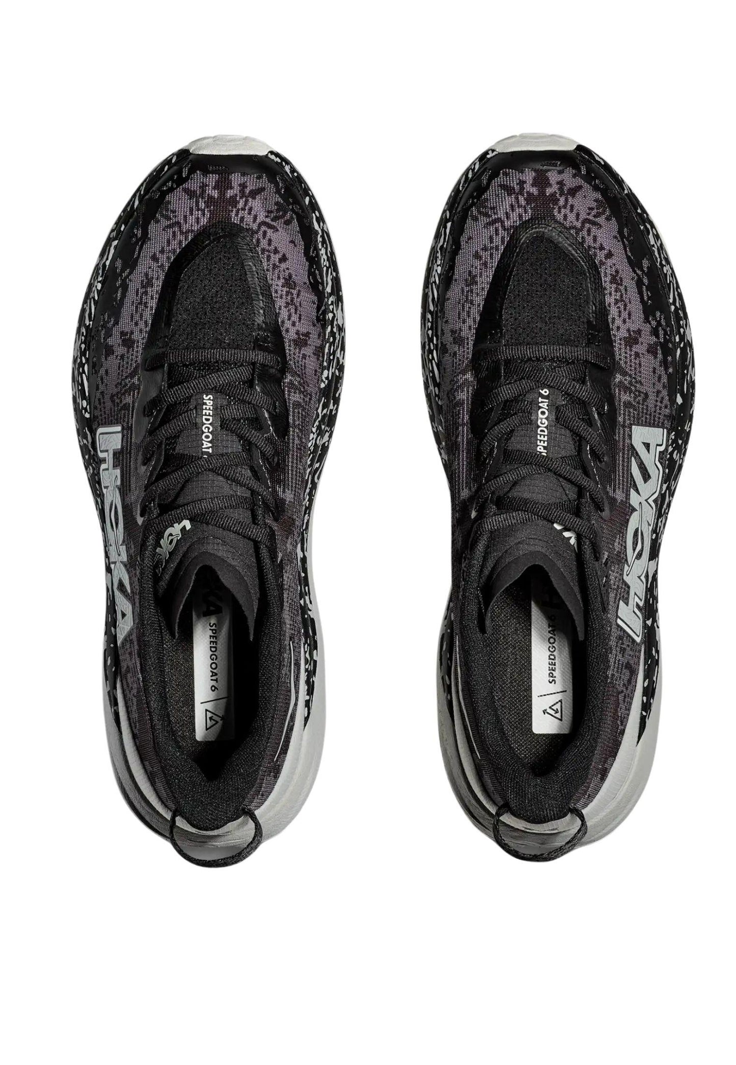 Scarpe sneakers da corsa uomo nero grigio Speedgoat 6 Hoka A24 1147791 BKSTRBLACK WHITE HOKA 