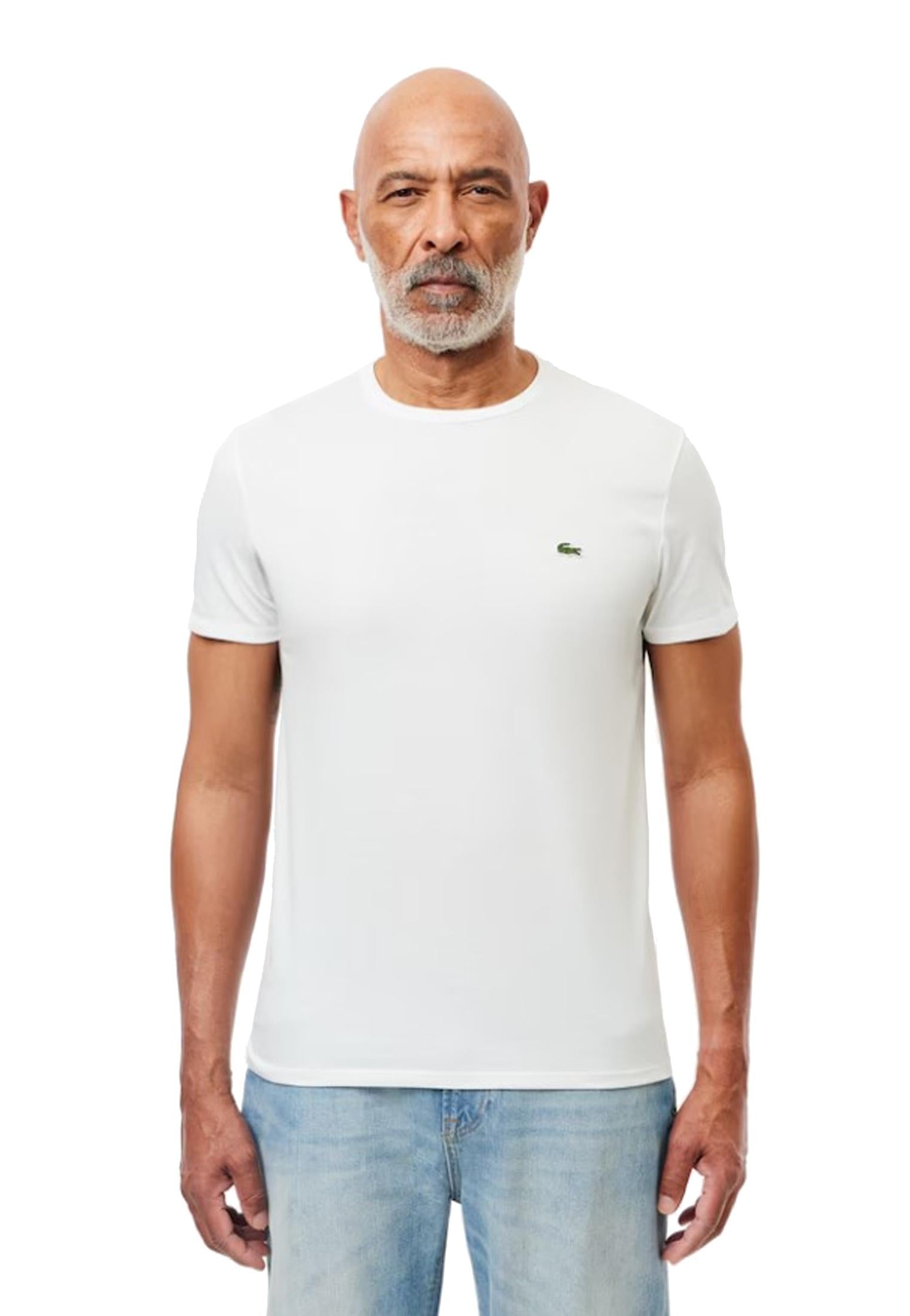 T-shirt girocollo classica bianca cotone Lacoste A25 TH6709 001001 LACOSTE 