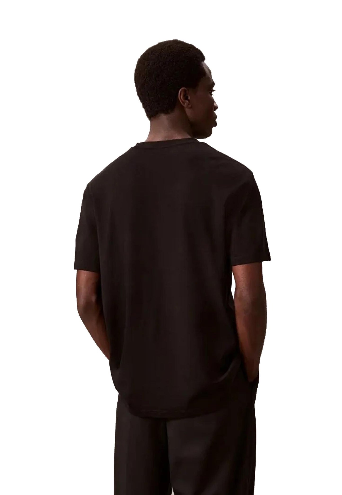 T-shirt girocollo nera cotone Calvin Klein A25 LV04LB275GUB1 UB1UB1 CALVIN KLEIN 