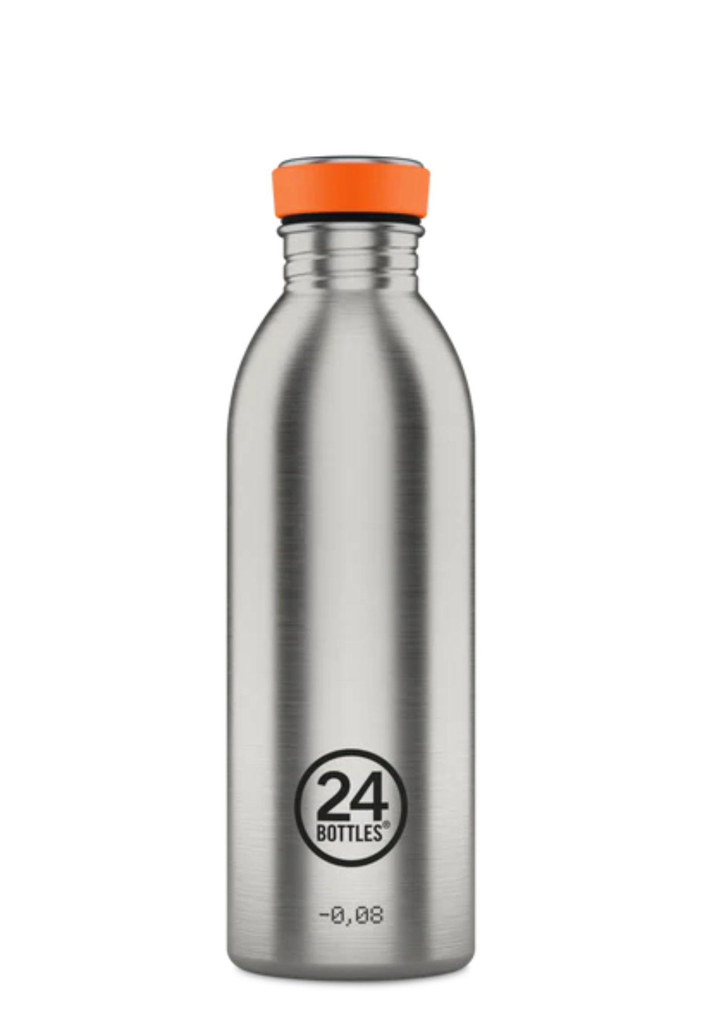 Urban Bottle Steel Brushed 500 ml. 24Bottles borraccia non termica 055 - BRUSHED STEEL 500 mlBRUSHED STE 24BOTTLES 