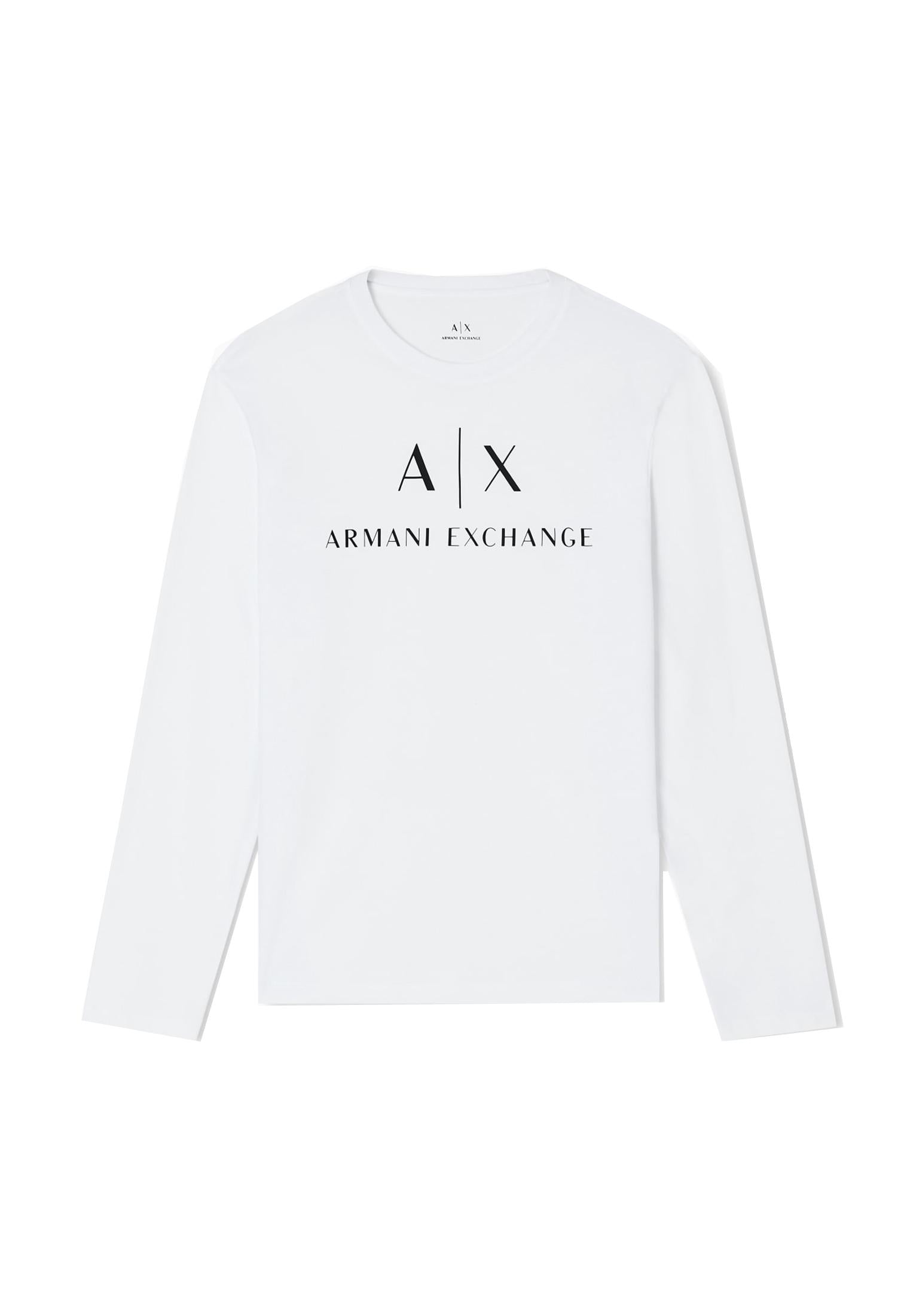 T-shirt girocollo bianca manica lunga Armani Exchange A25 8NZTCH Z8H4Z 11001100 ARMANI EXCHANGE 