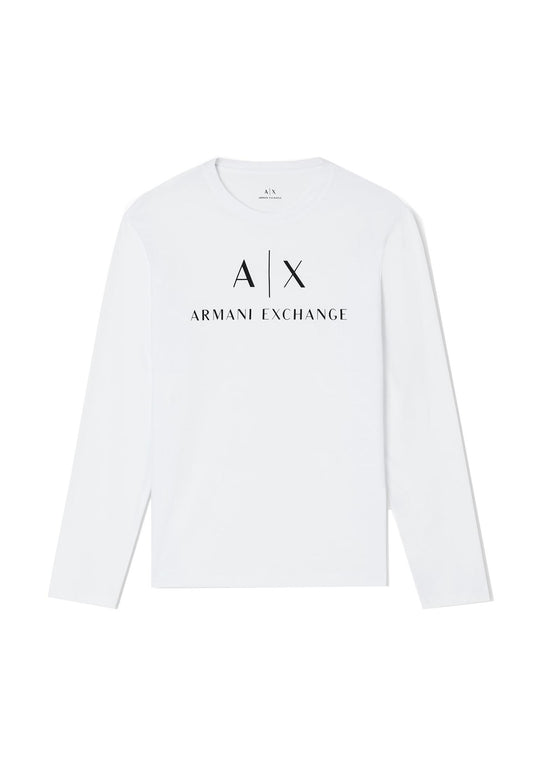 T-shirt girocollo bianca manica lunga Armani Exchange A25 8NZTCH Z8H4Z 11001100 ARMANI EXCHANGE 