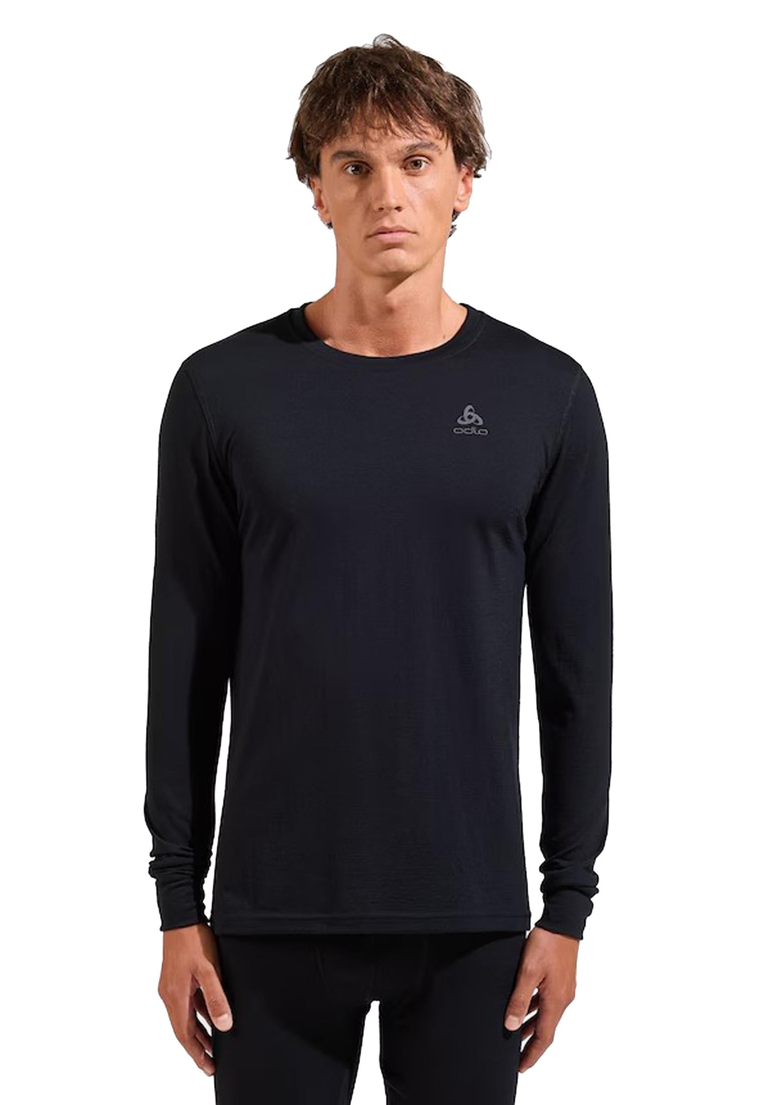 T-shirt manica lunga nera sottogiacca lana sci snow uomo termica Odlo A25 111602 1500015000 ODLO 