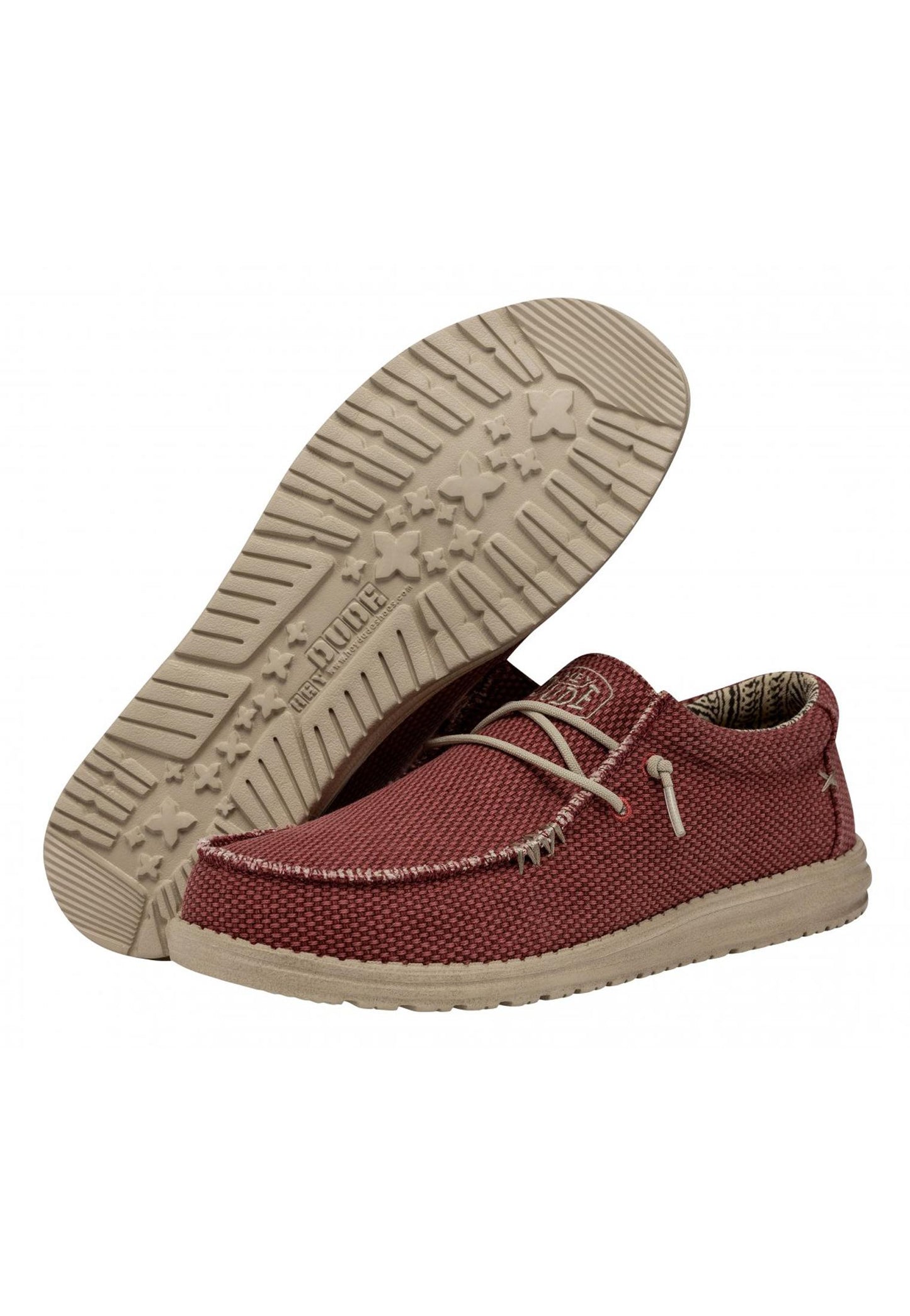 Scarpa leggera rossa Wally braided Dude P25 HD.40003 6VP DUDE 
